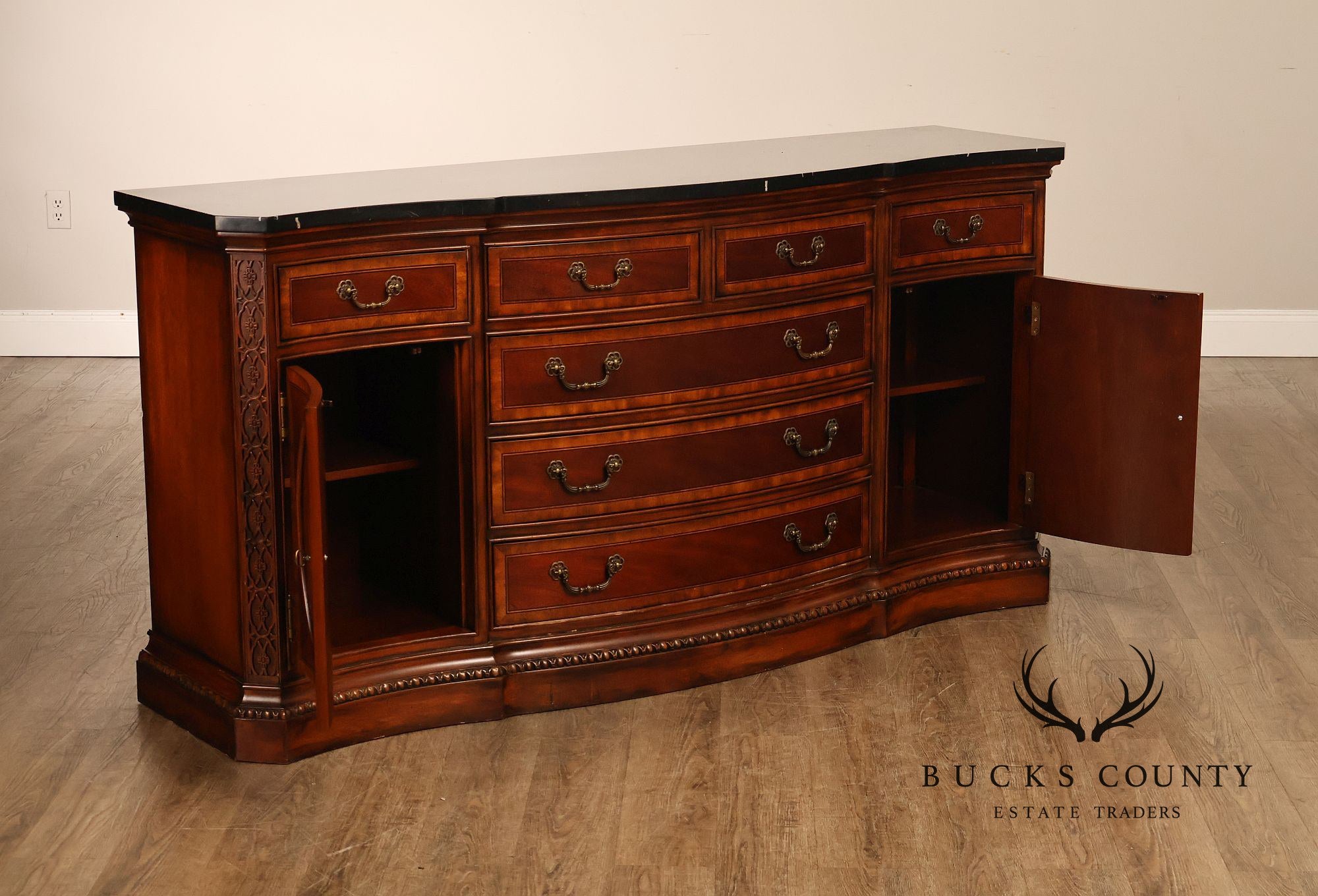 Universal Furniture Georgian S995tyle Marble Top Buffet Sideboard