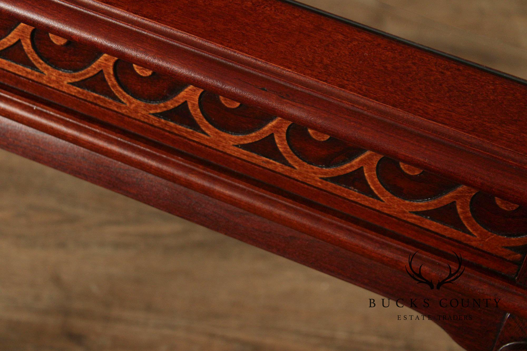 Georgian Style Glass Top Cherry Side Table