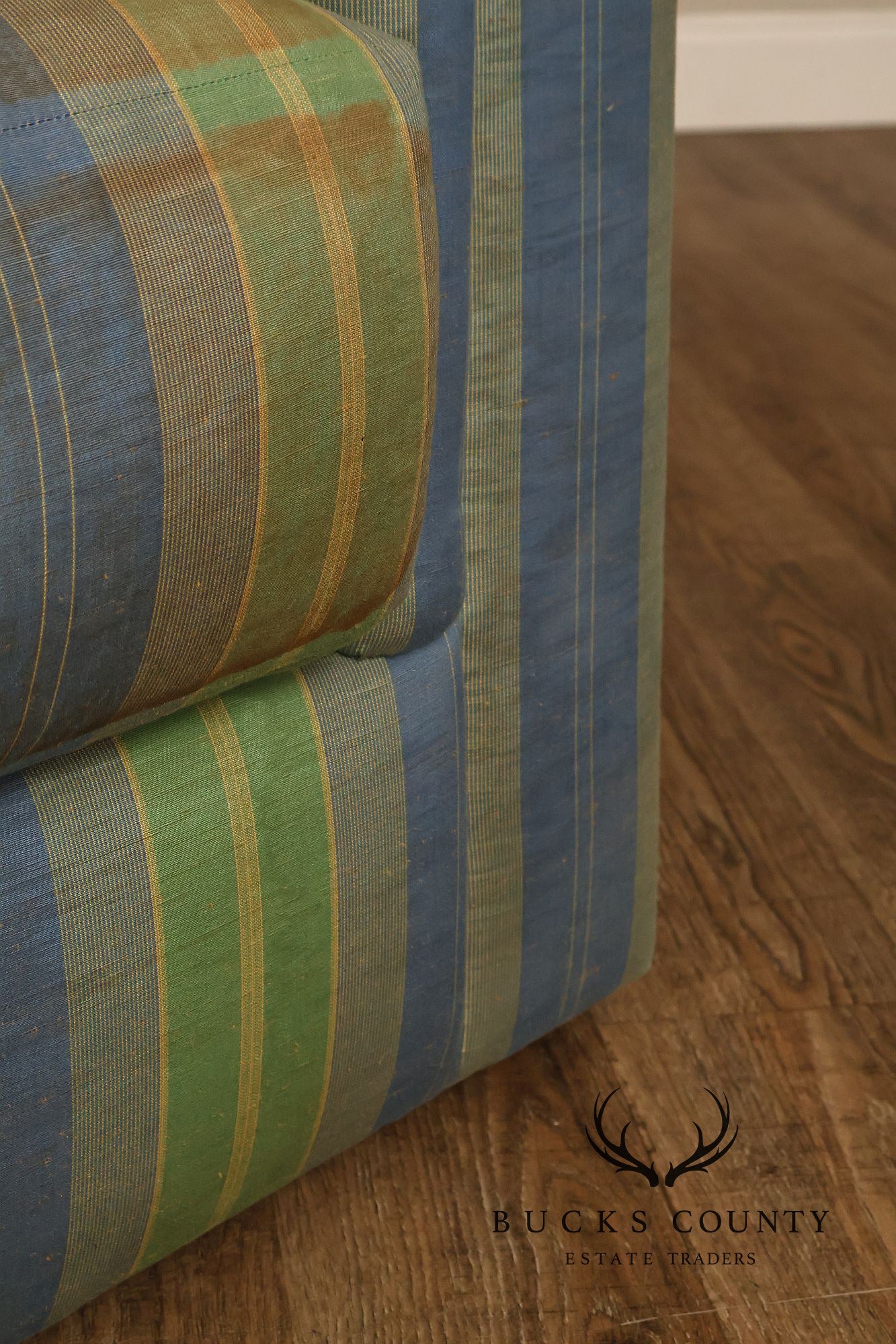 J. Robert Scott Contemporary Modern Striped Upholstered Daybed Sofa