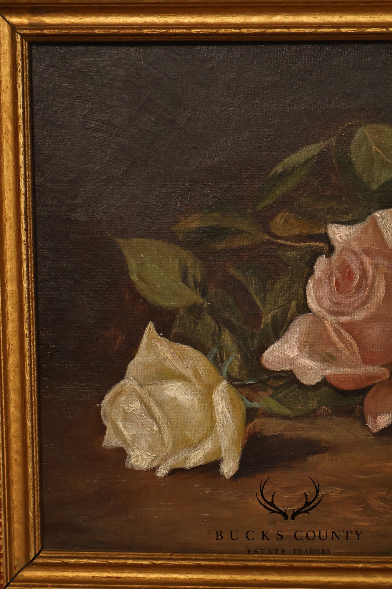 American School Floral Still-Life Painting