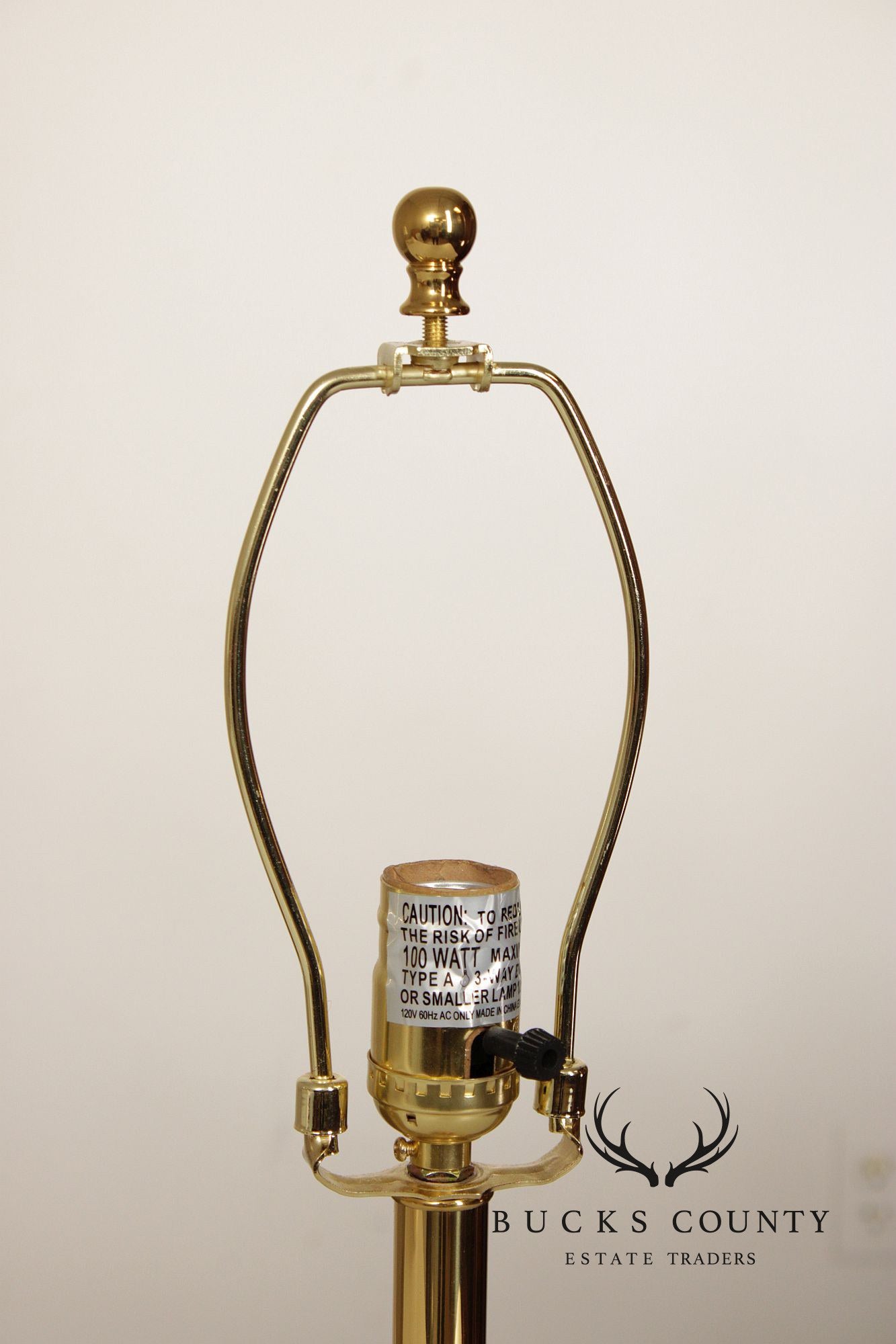 Vintage Pair of Brass Table Lamps