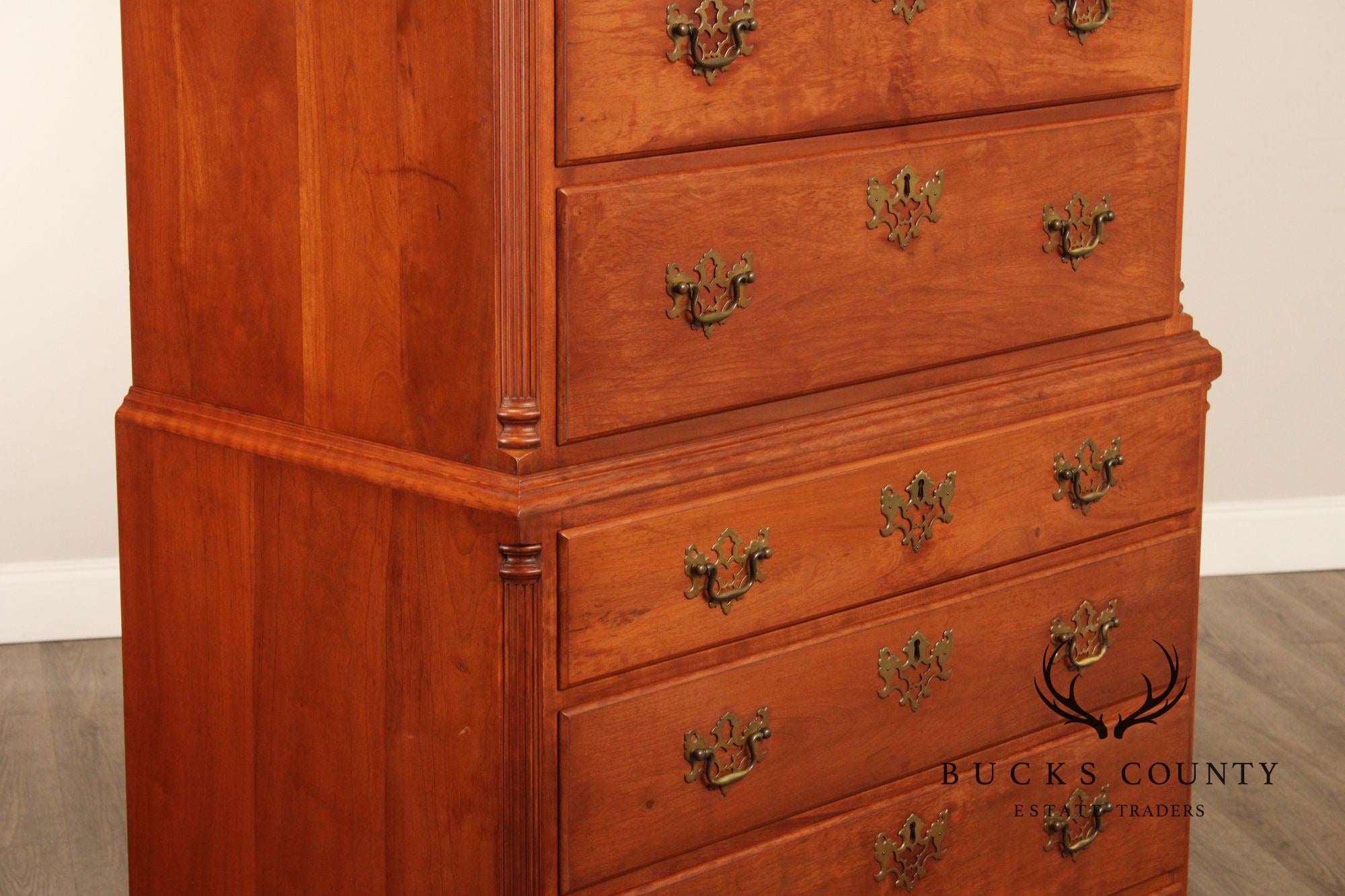 Virginia Craftsmen Reproductions Chippendale Style Cherry Highboy