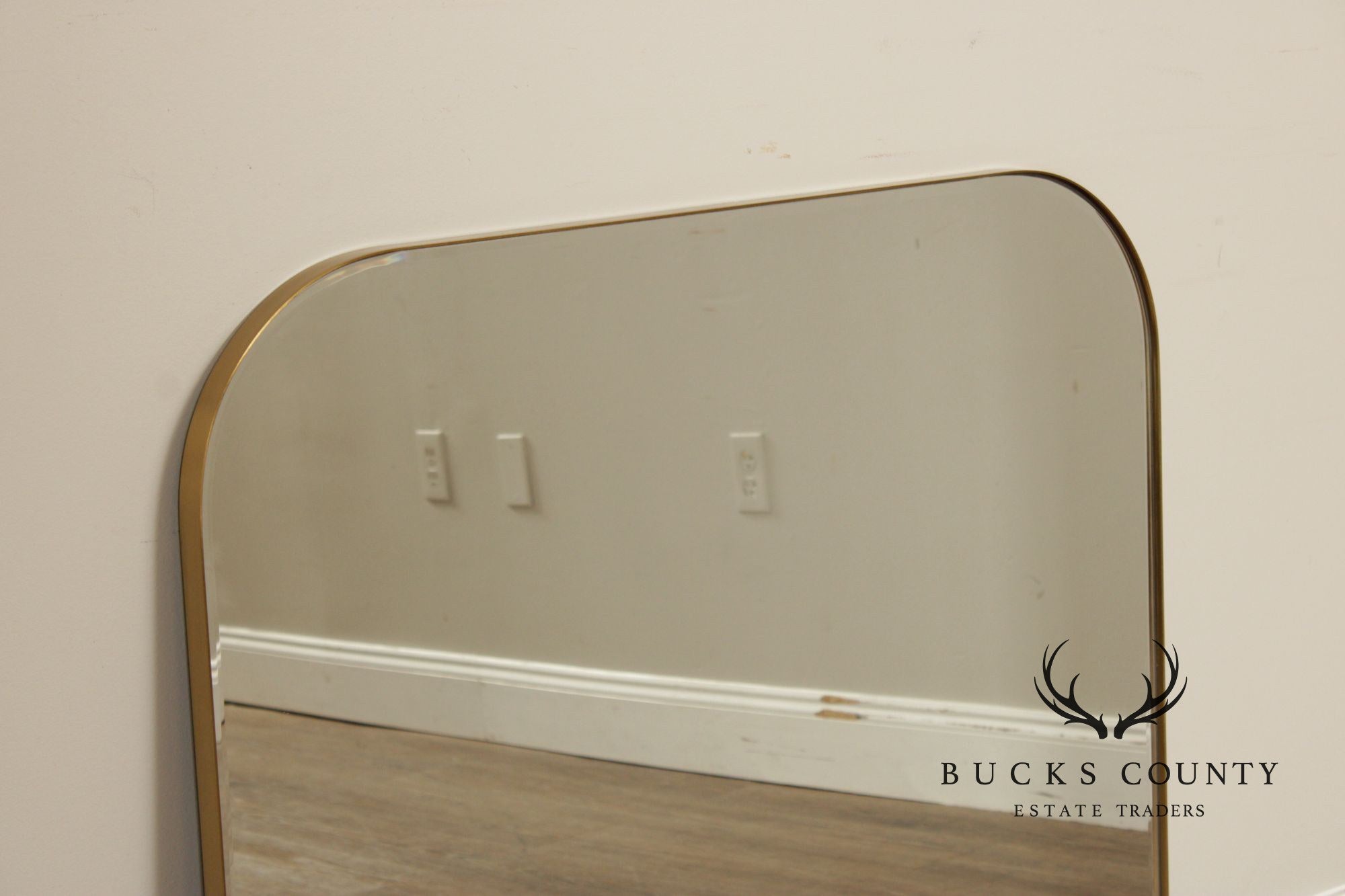 Crate & Barrel 'Edge' Brass Arch Wall Mirror