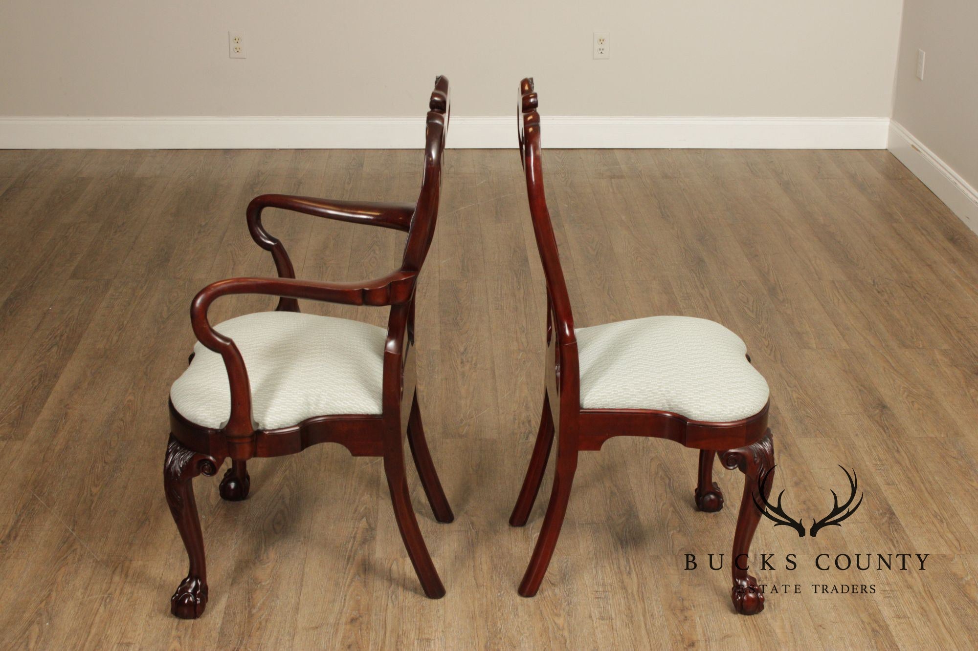 Kindel Winterthur Collection Set of Eight Mahogany Dining Chairs