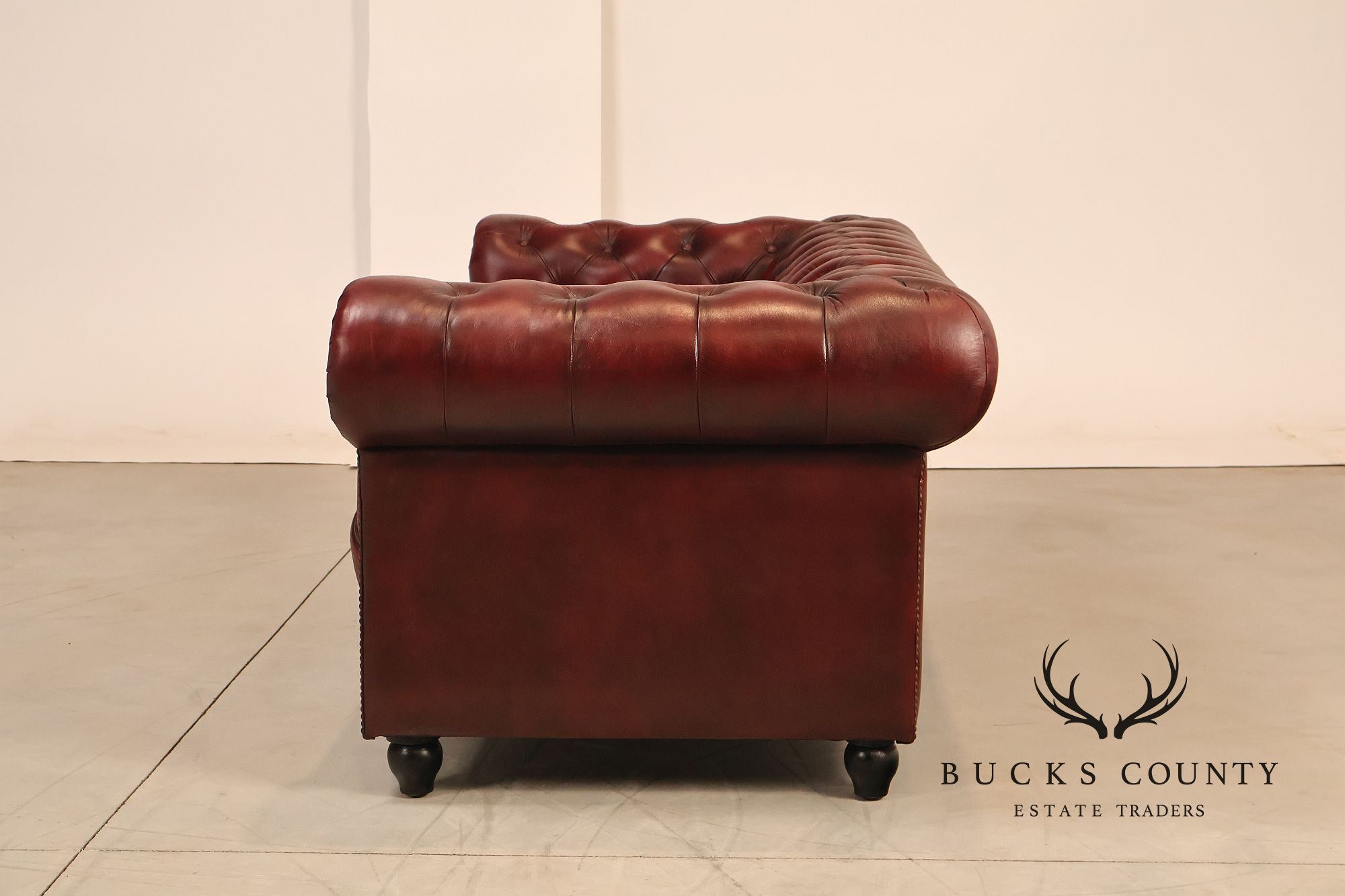 Chesterfield Style Oxford Red Leather Sofa