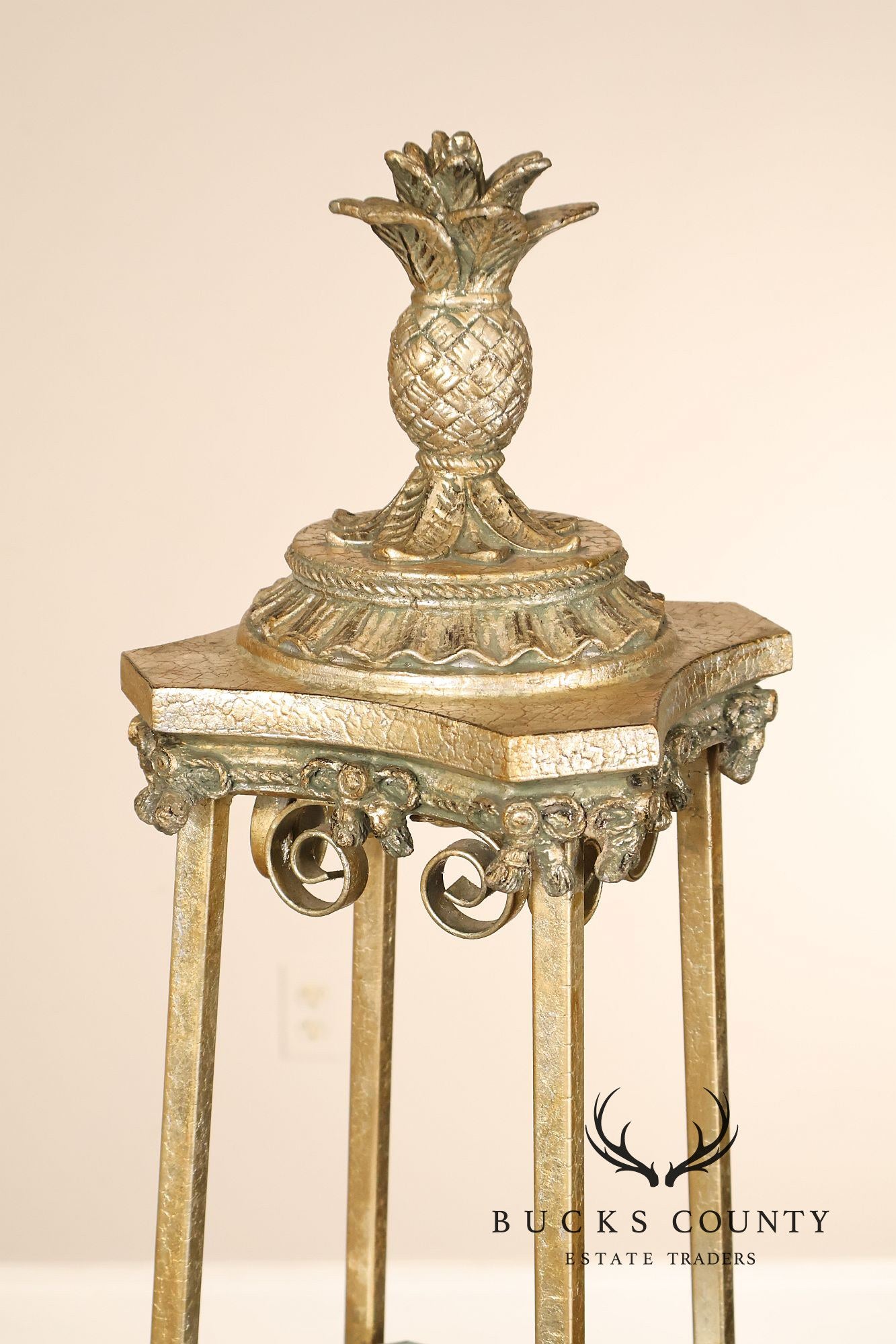 Figural Monkey Form Gilt Metal Obelisk Étagère