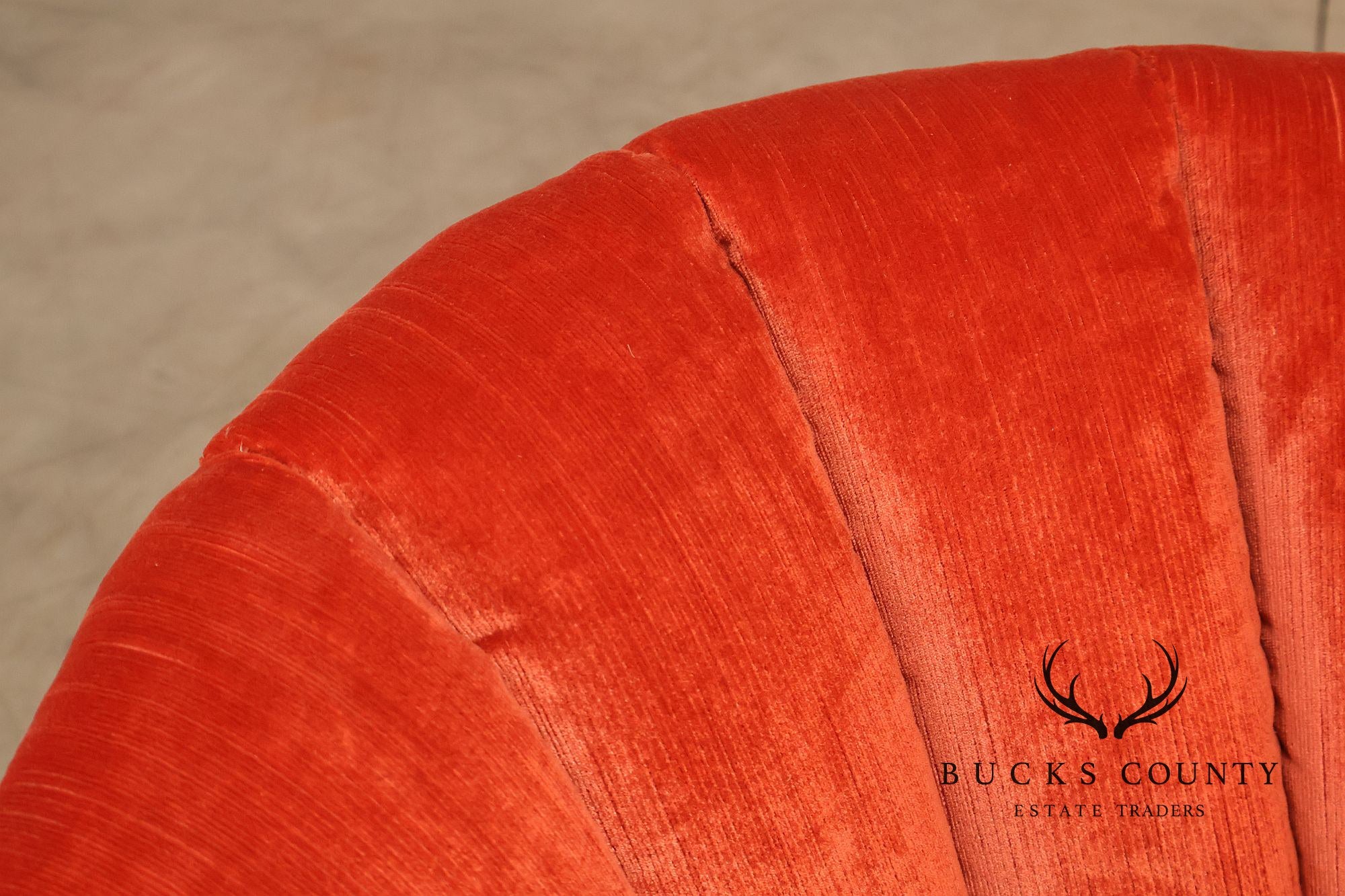Vintage Channel Back Upholstered Chaise Lounge