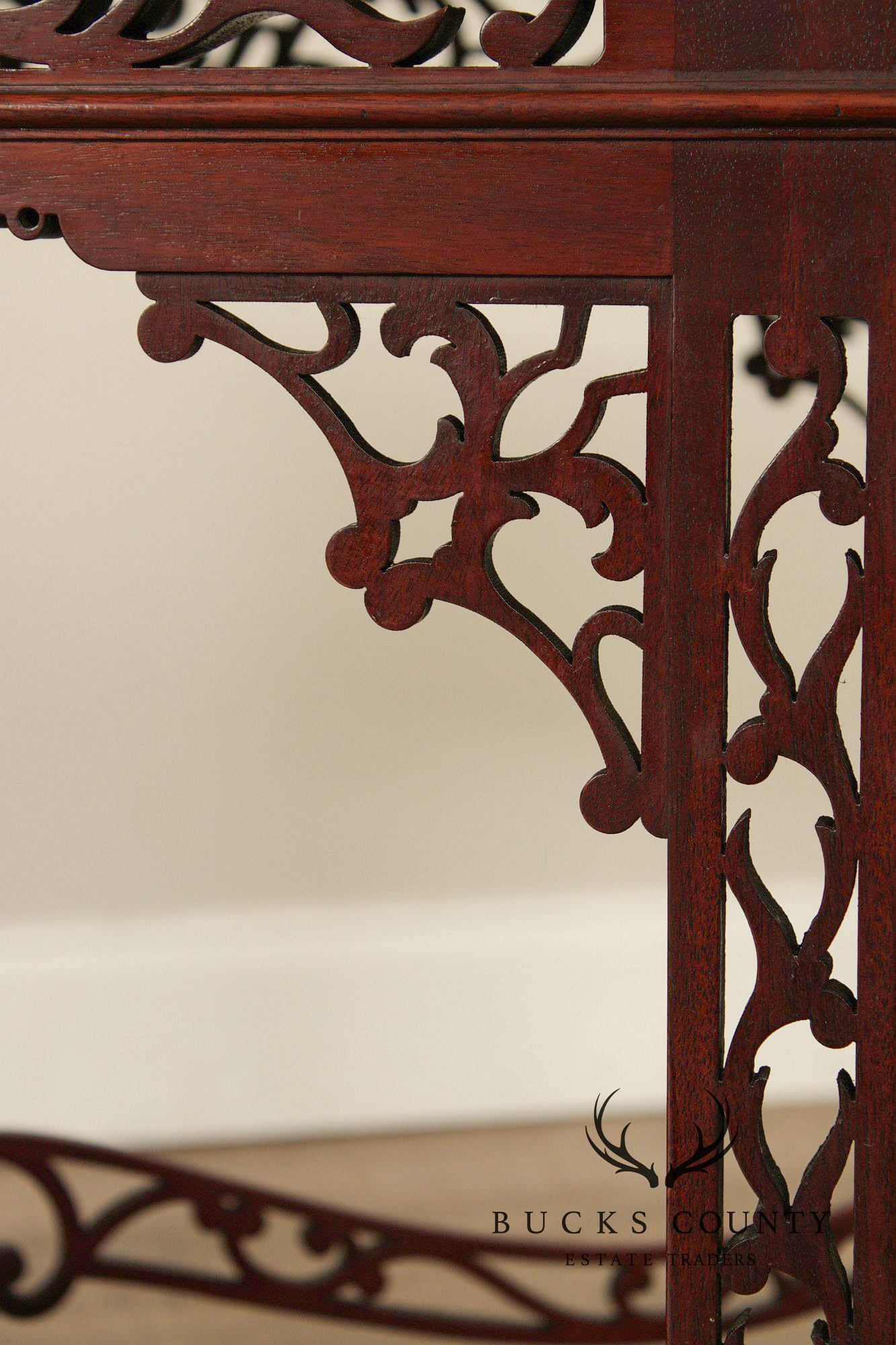 Chinese Chippendale Style Mahogany Tea Table