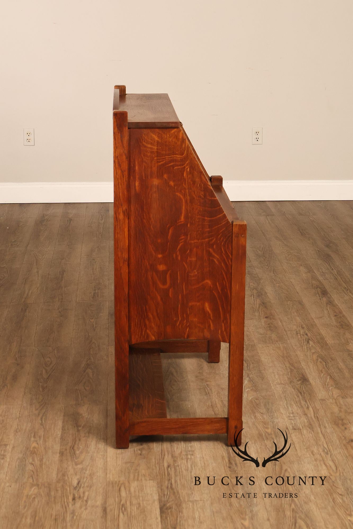 Limbert Arts And Crafts Antique Oak Slant Drop Front Writing Desk