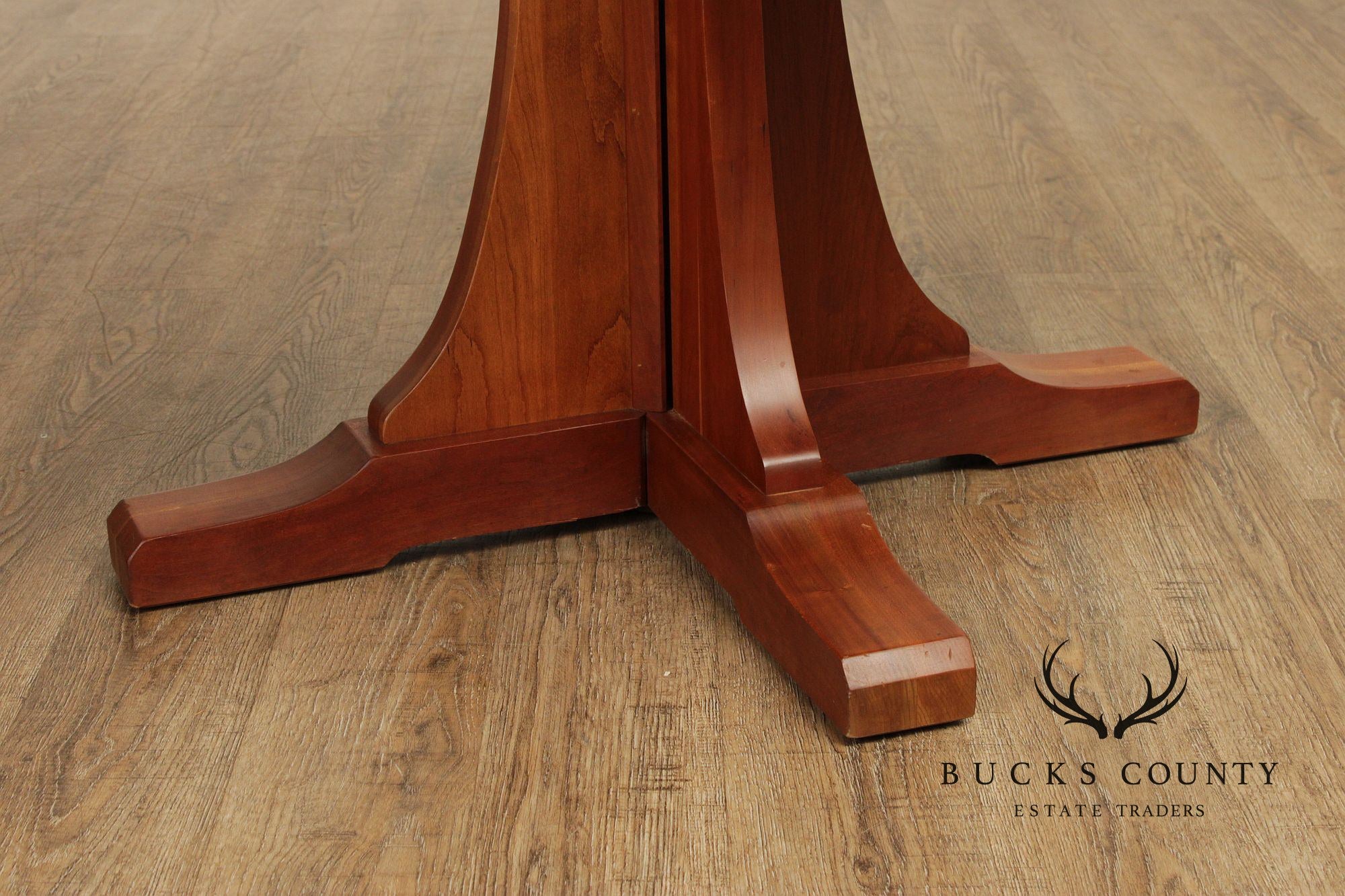 Stickley Mission Collection Round Cherry Expandable Dining Table