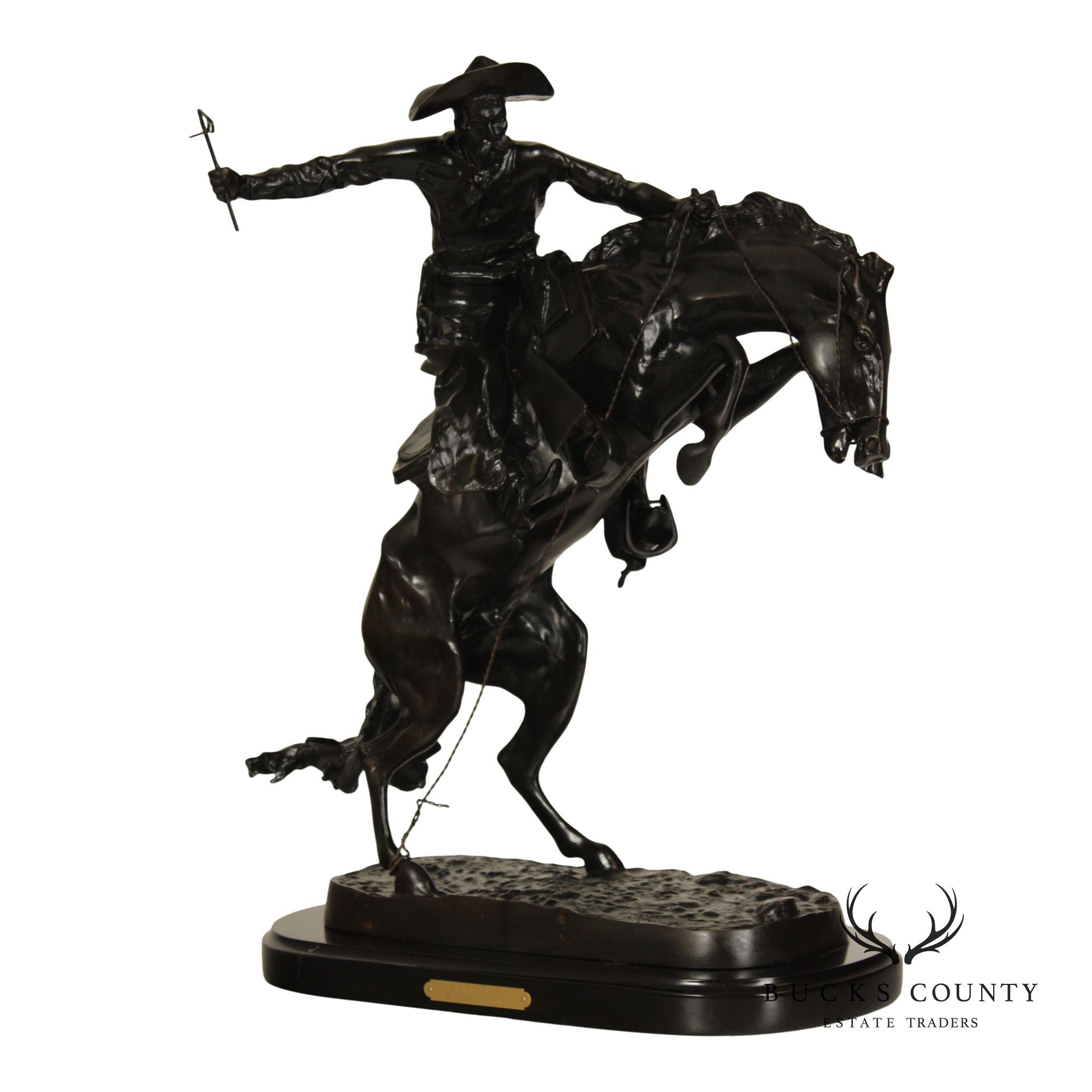 Frederic Remington Bronze Statue, 'Bronco Buster'