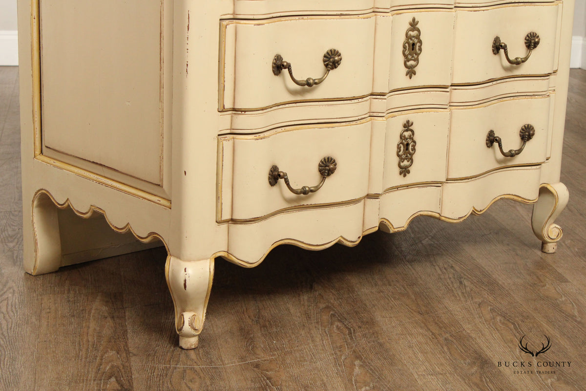 French Country Style Painted Single Sink Vanity Dresser