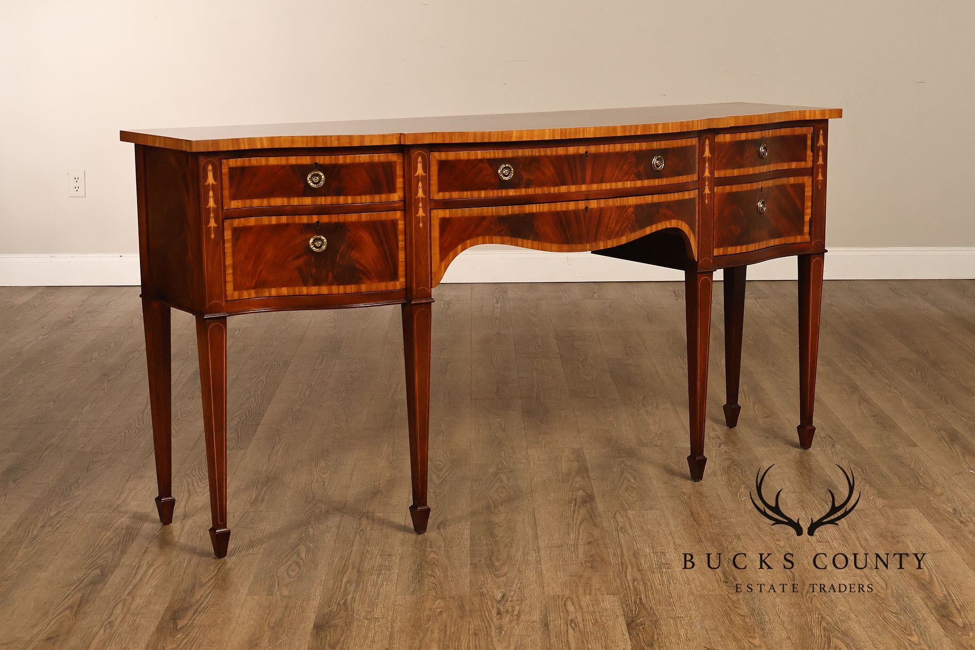 Karges Federal Style Inlaid Mahogany Sideboard