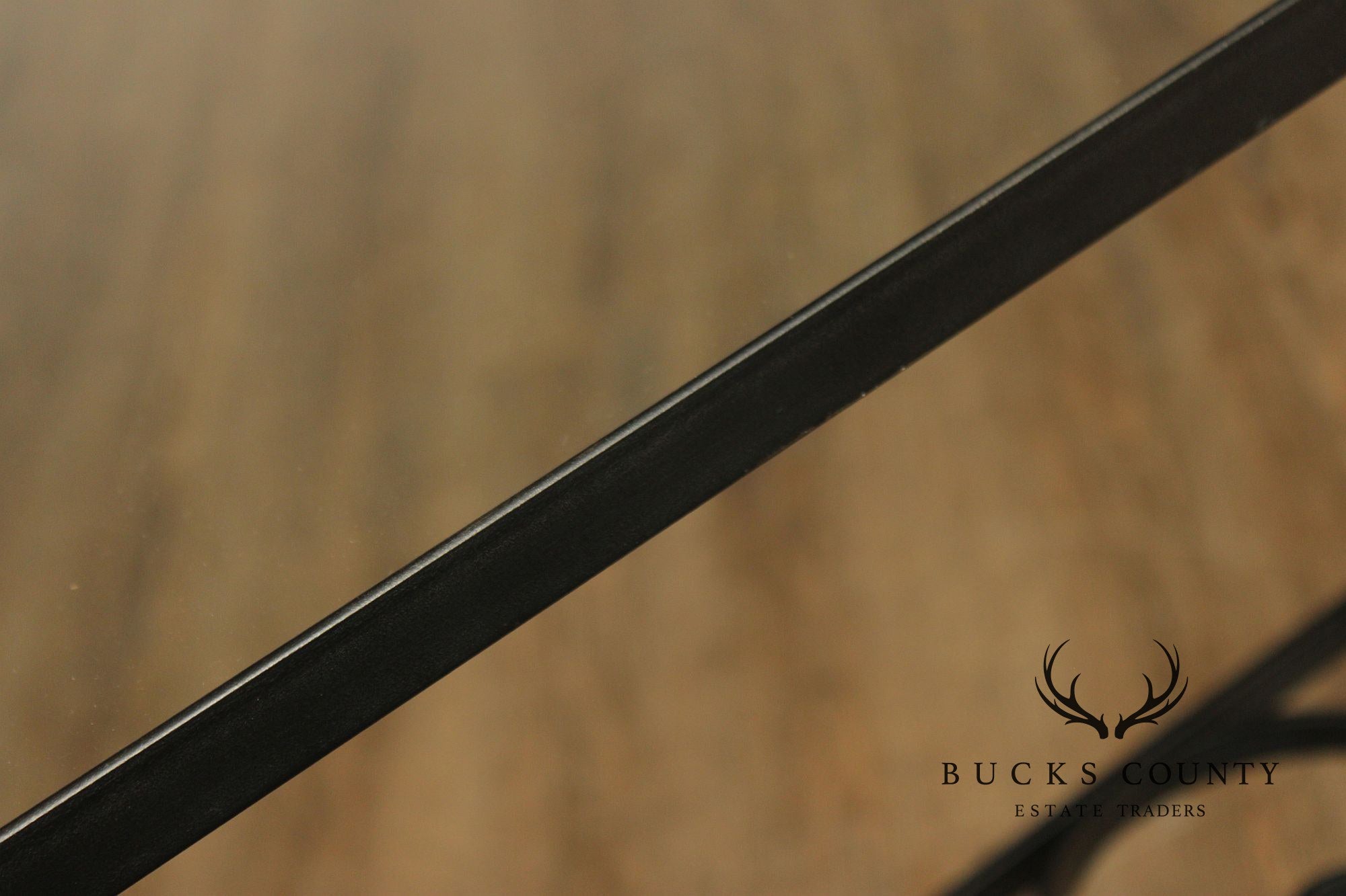 Salterini Style Wrought Iron & Glass Rectangular Console Table