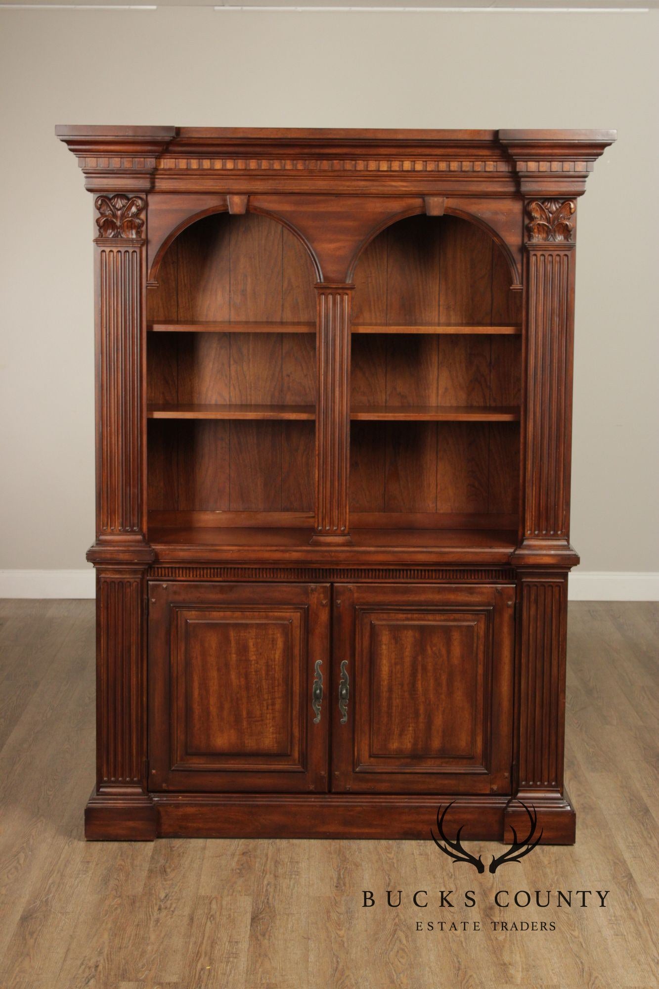 Neoclassical Style Double Bookcase