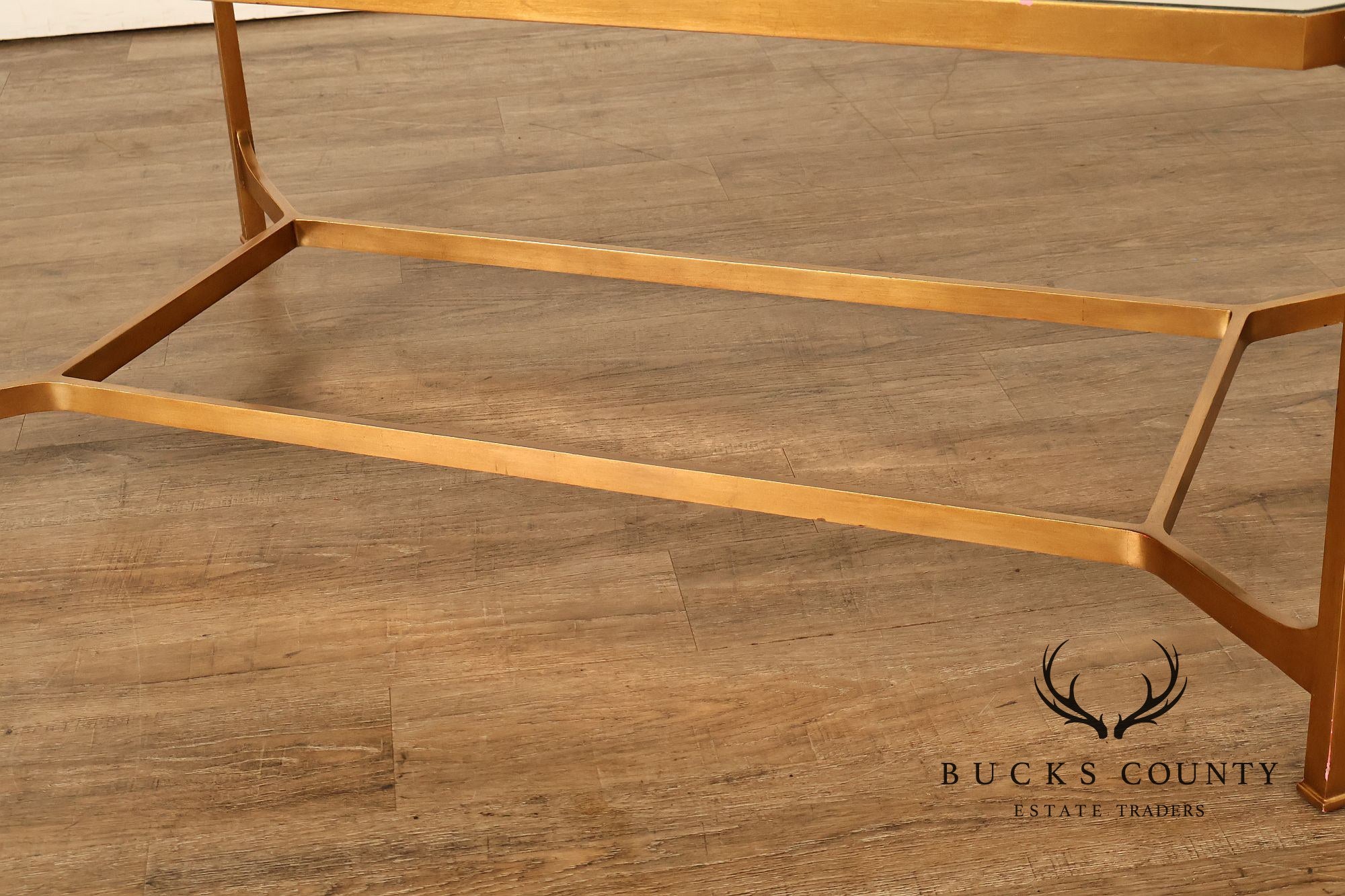 Jonathan Charles Luxe Gilded iron Eglomise Cocktail Table