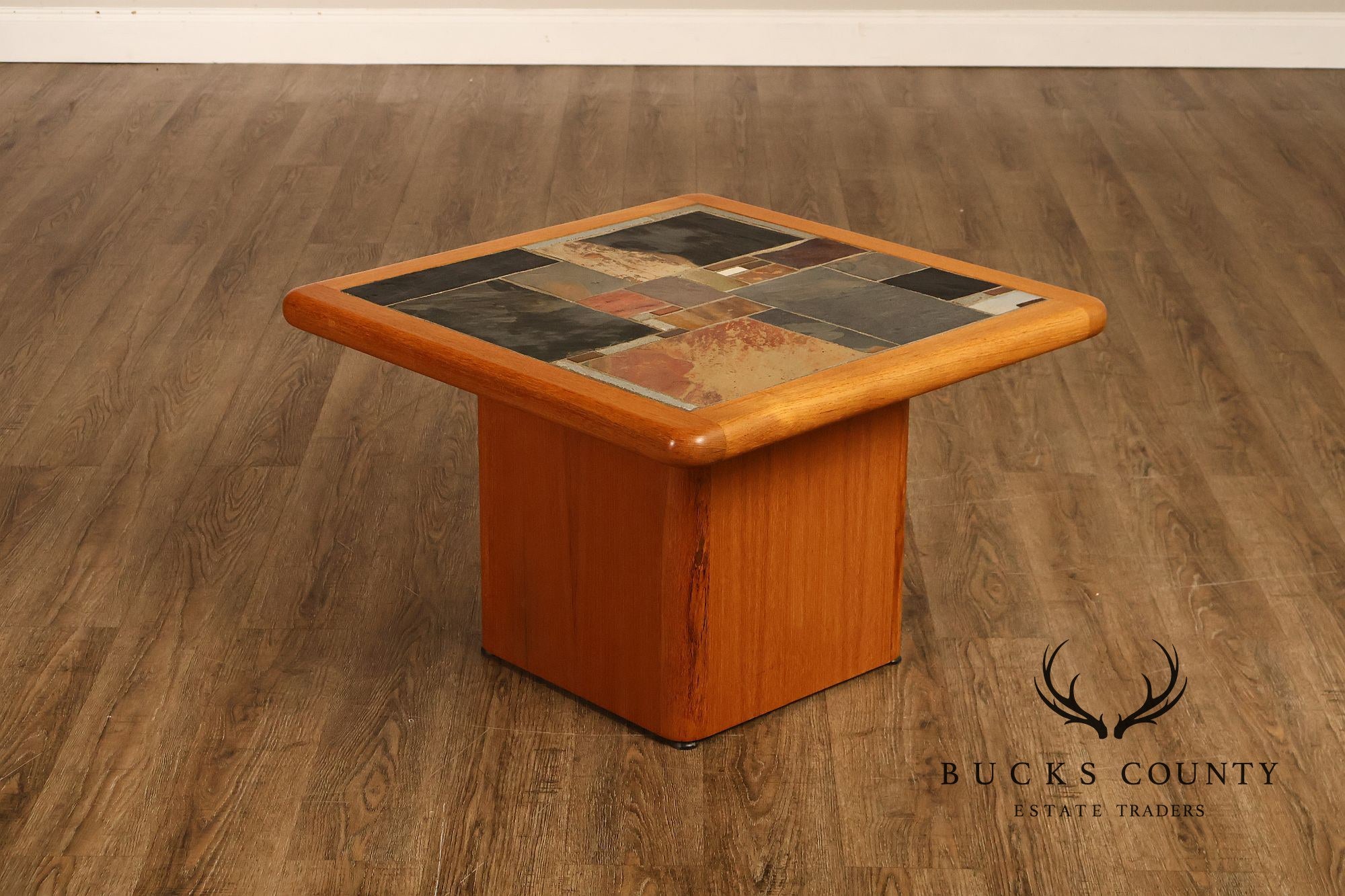 Sallingboe Jelling Pair Of Danish Modern Teak Tile Top End Tables