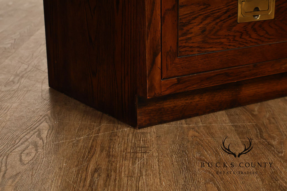 Henredon Scene One Campaign Style Bedroom Armoire Cabinet