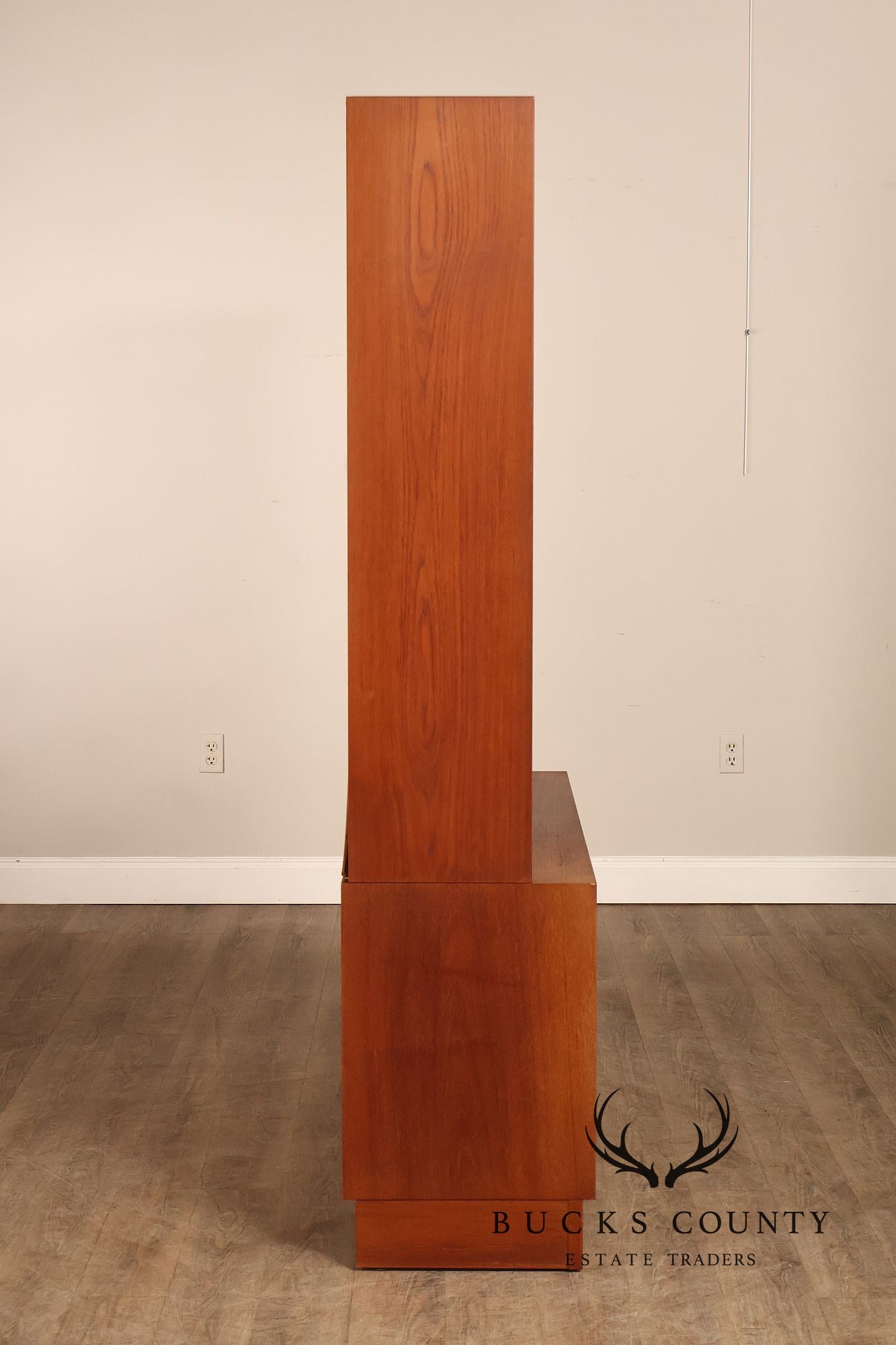 Danish Modern Teak Bookcase Hutch