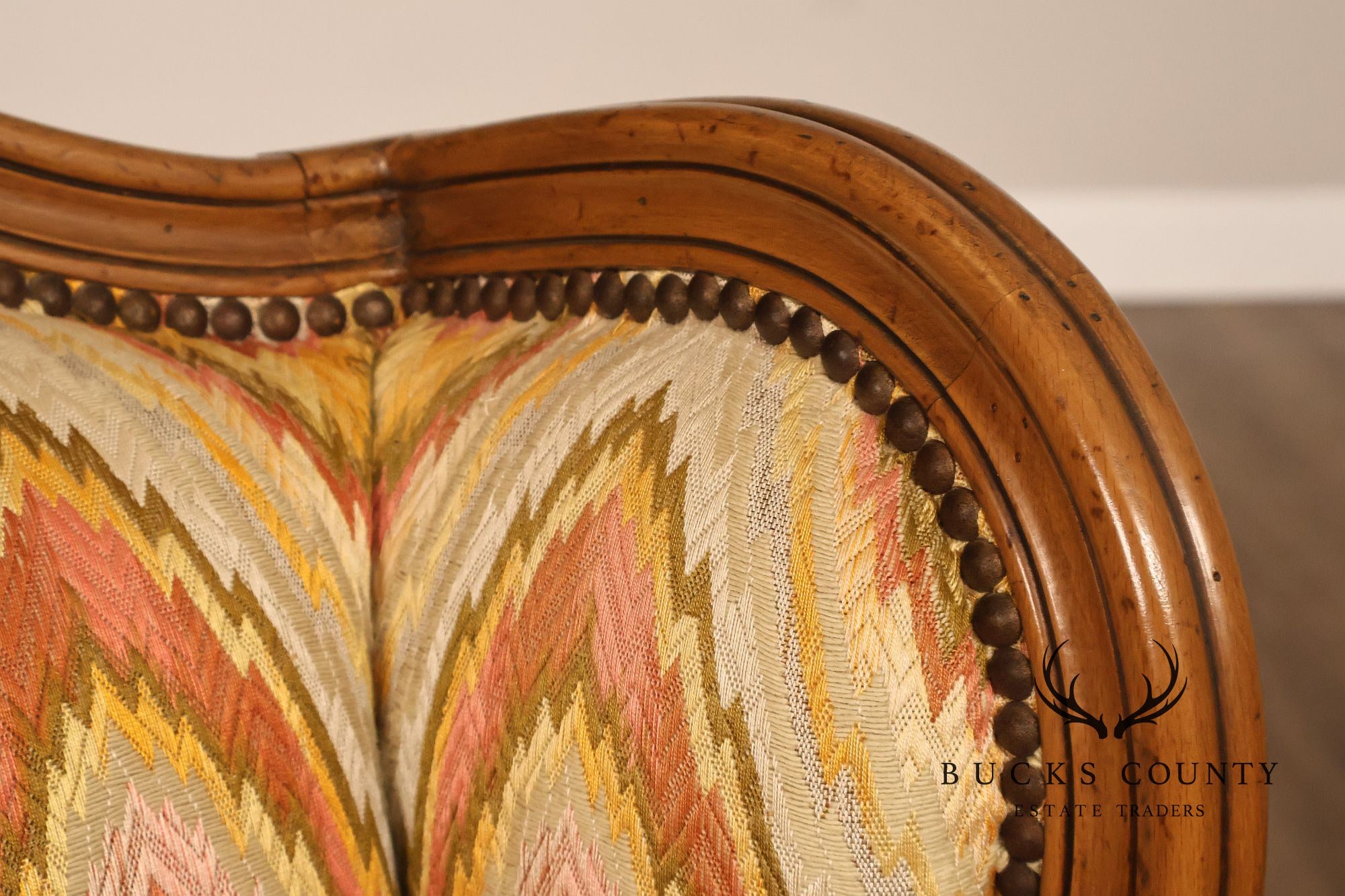 Baker Furniture Louis XV Style Wing Back Bergère Chair And Ottoman