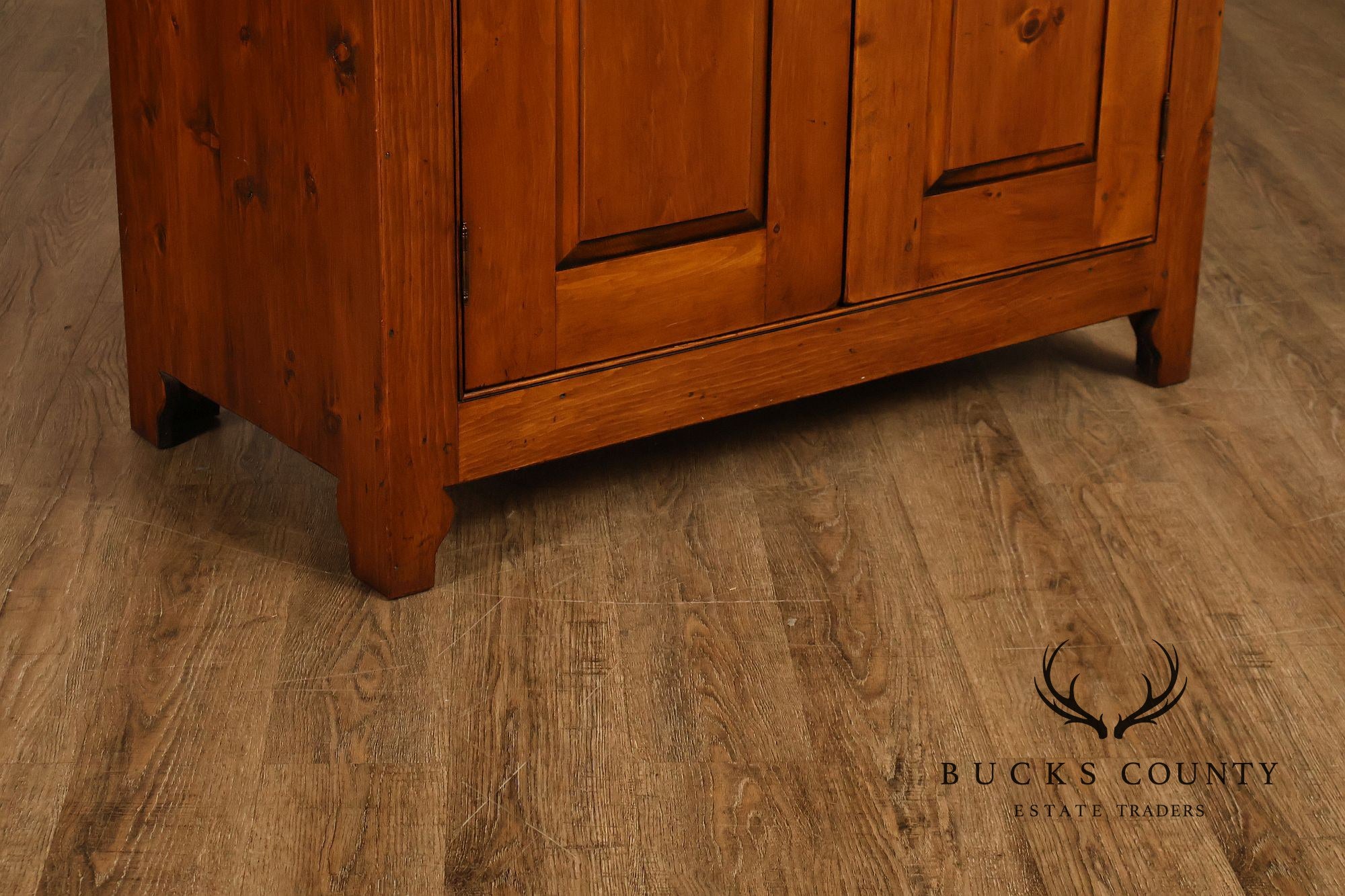 Vintage Rustic Pine Armoire Cabinet