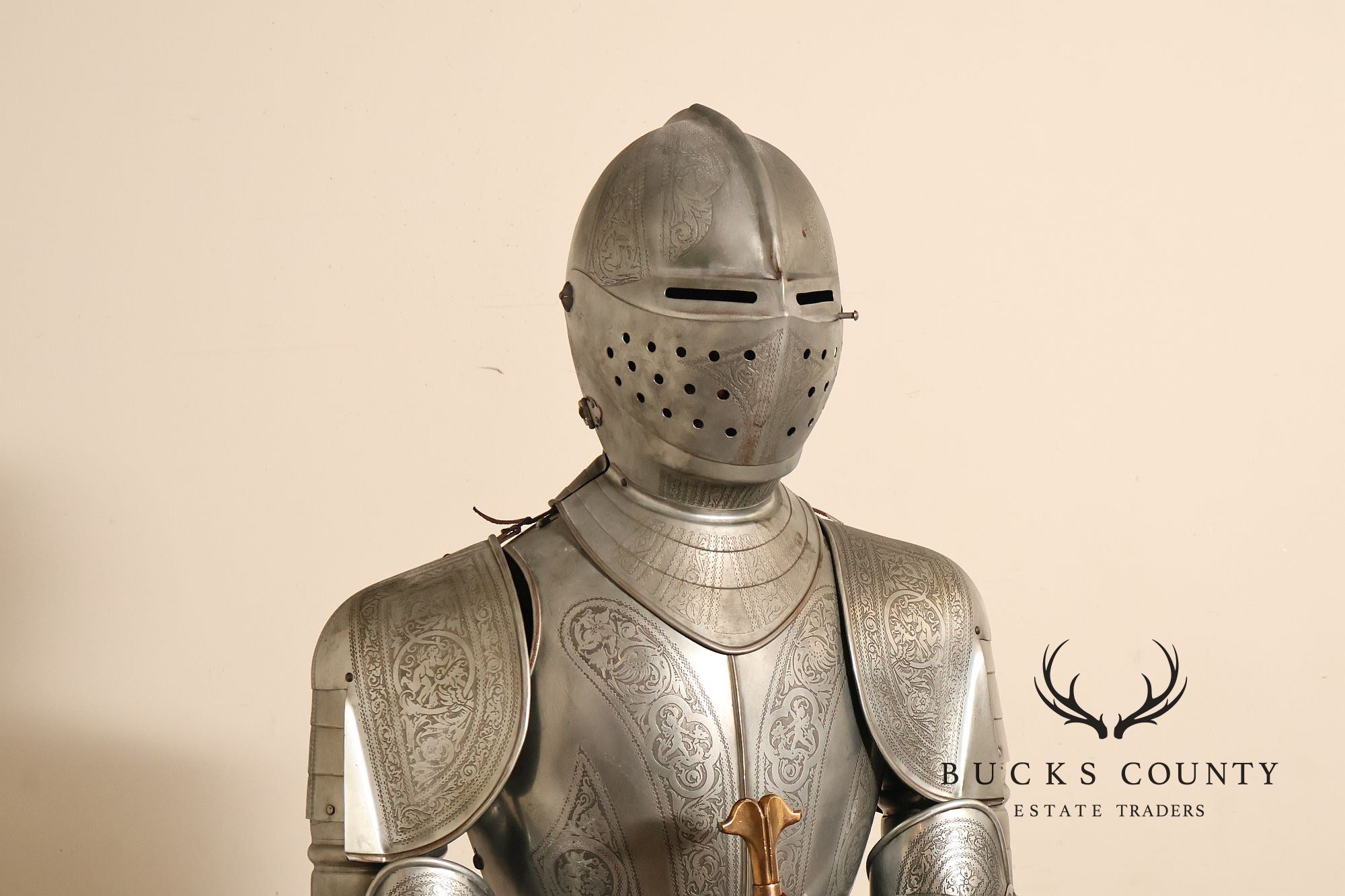 Marto Toledo Spanish Engraved Full Suit of Armor with Sword