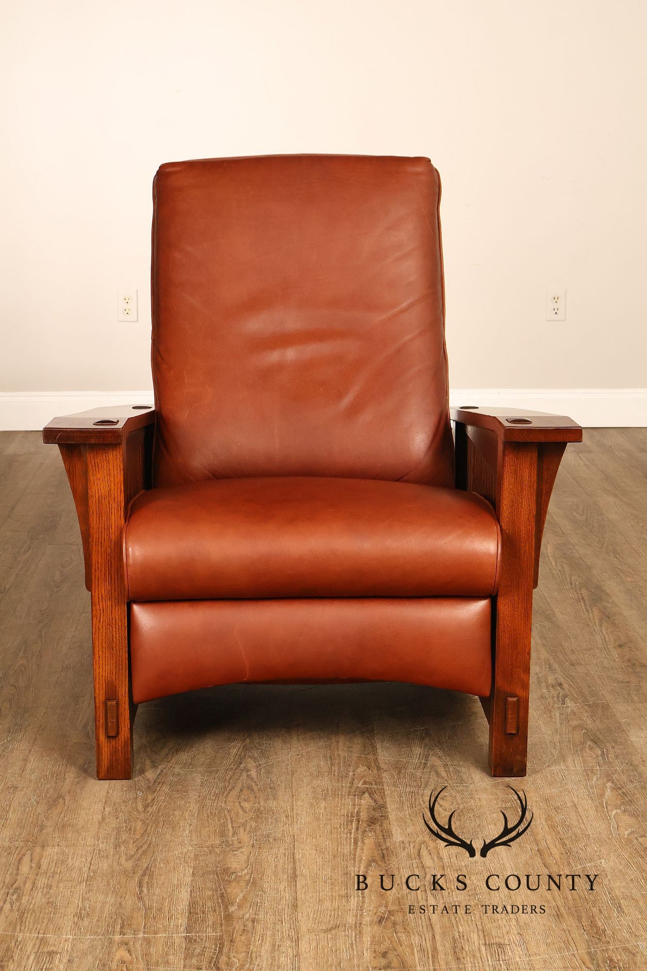 Stickley Mission Collection Oak Bent Arm Morris Recliner