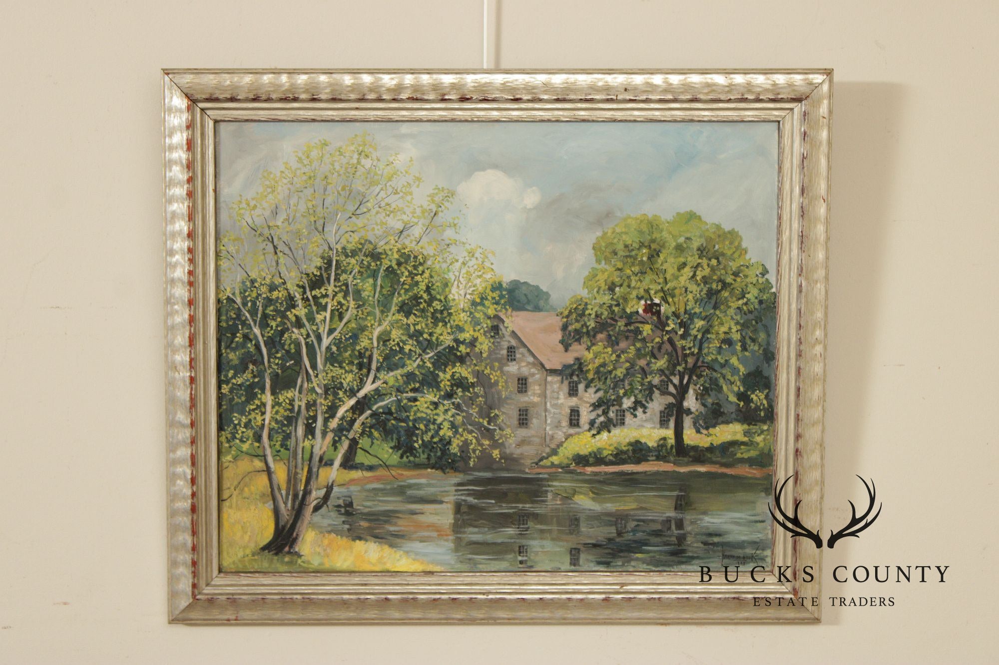 Harry Martin Book Pennsylvania Impressionist Oil Painting, Mill Pond