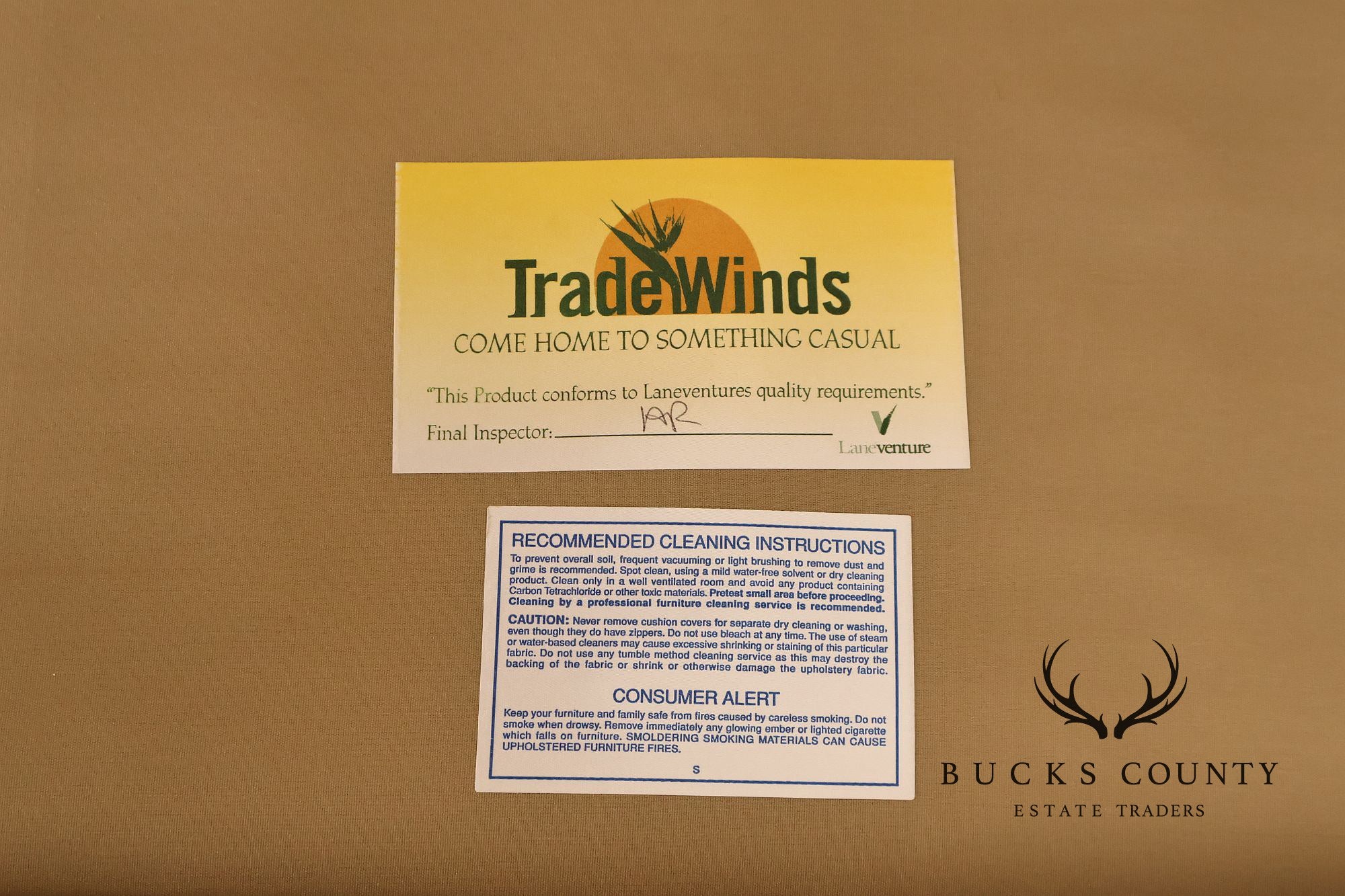 TradeWinds Rattan Sofa With Upholstered Cushions