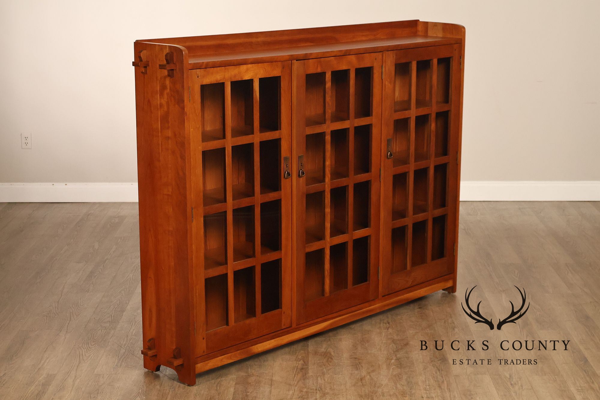 Stickley Mission Collection Cherry Three Door Bookcase