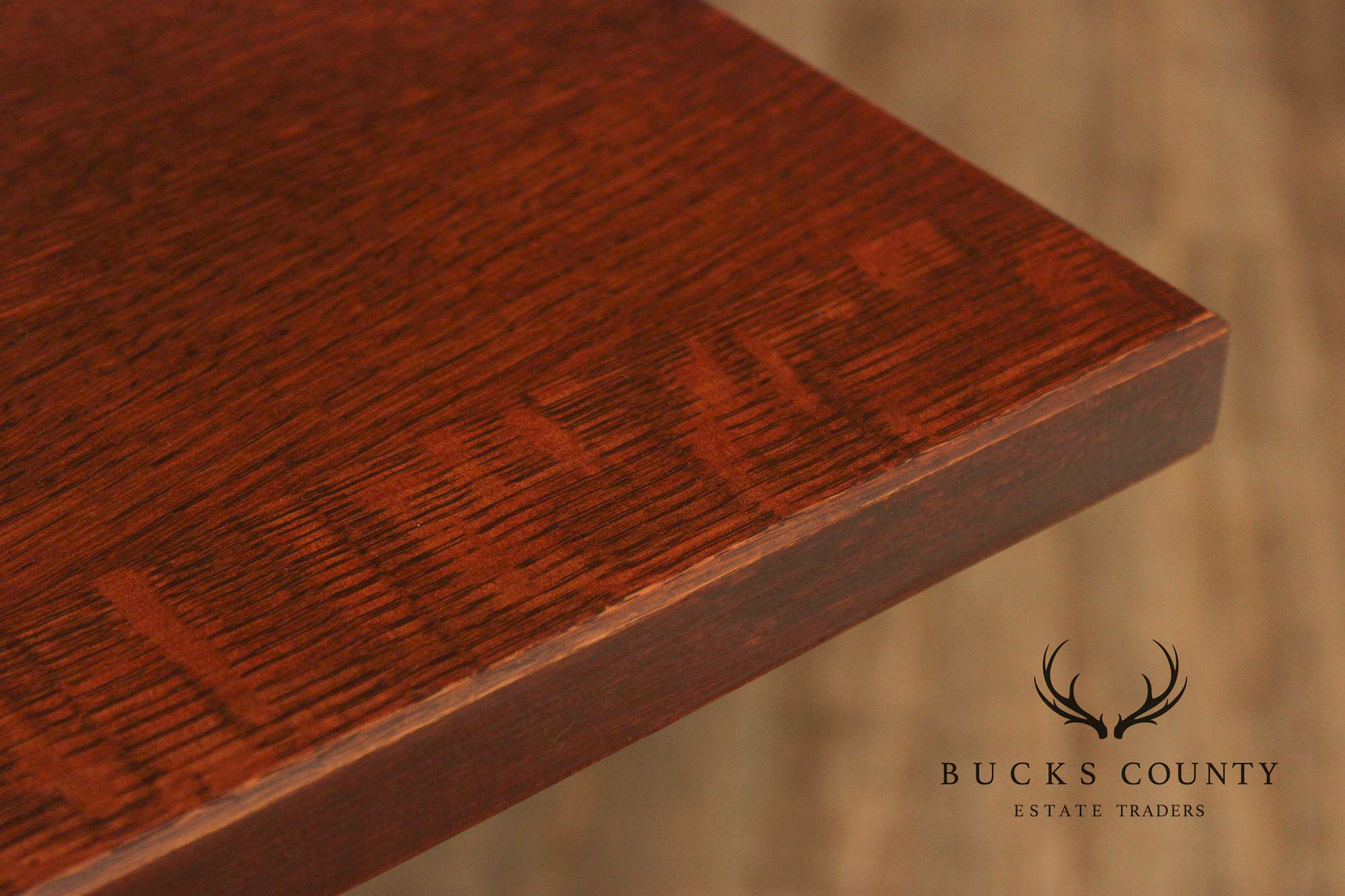 Custom Quality Mission Style Oak Trestle Dining Table