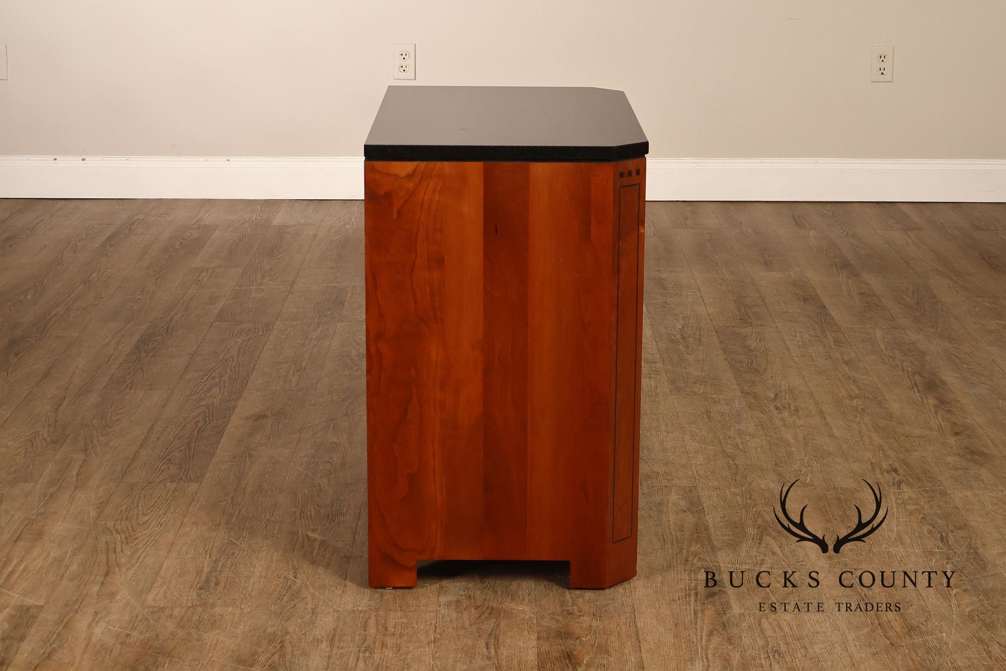 Stickley 21st Century Collection Pair of Granite Top Cherry Nightstands