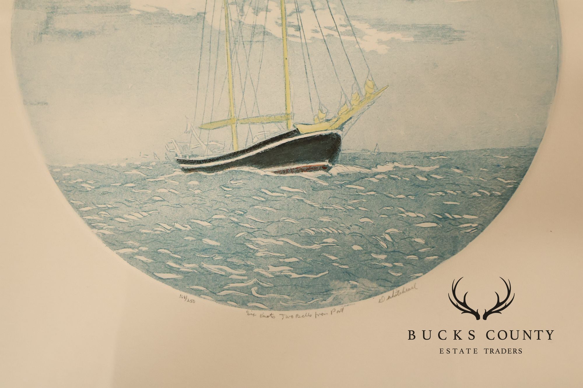 D. Whitehead Numbered Print, 'Six Knots Two Bells From Port'