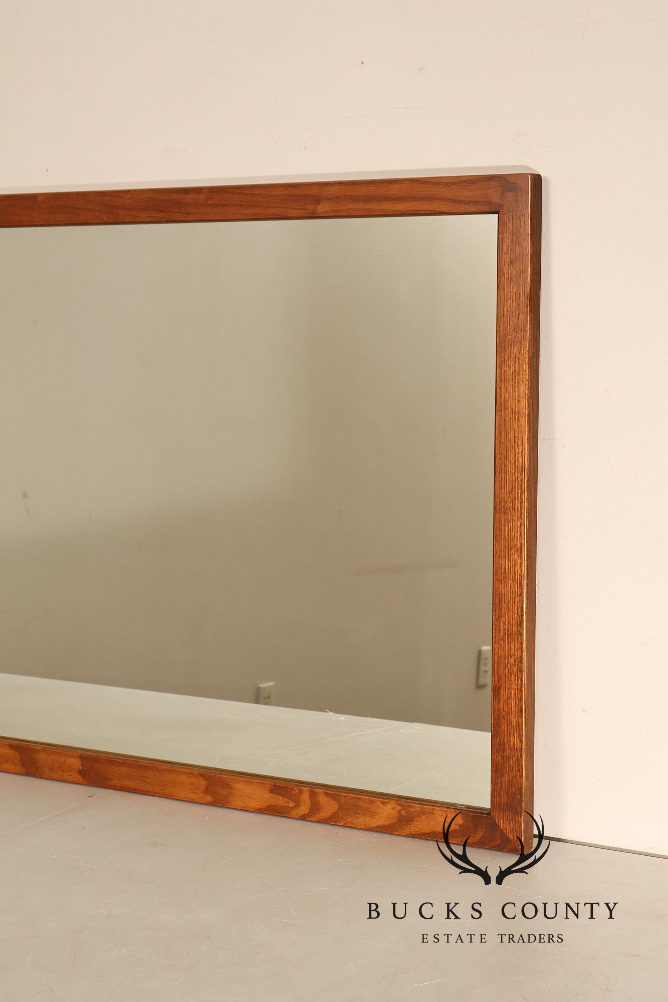 Carolina Mirror Co. Mid Century Modern Walnut Frame Mirror