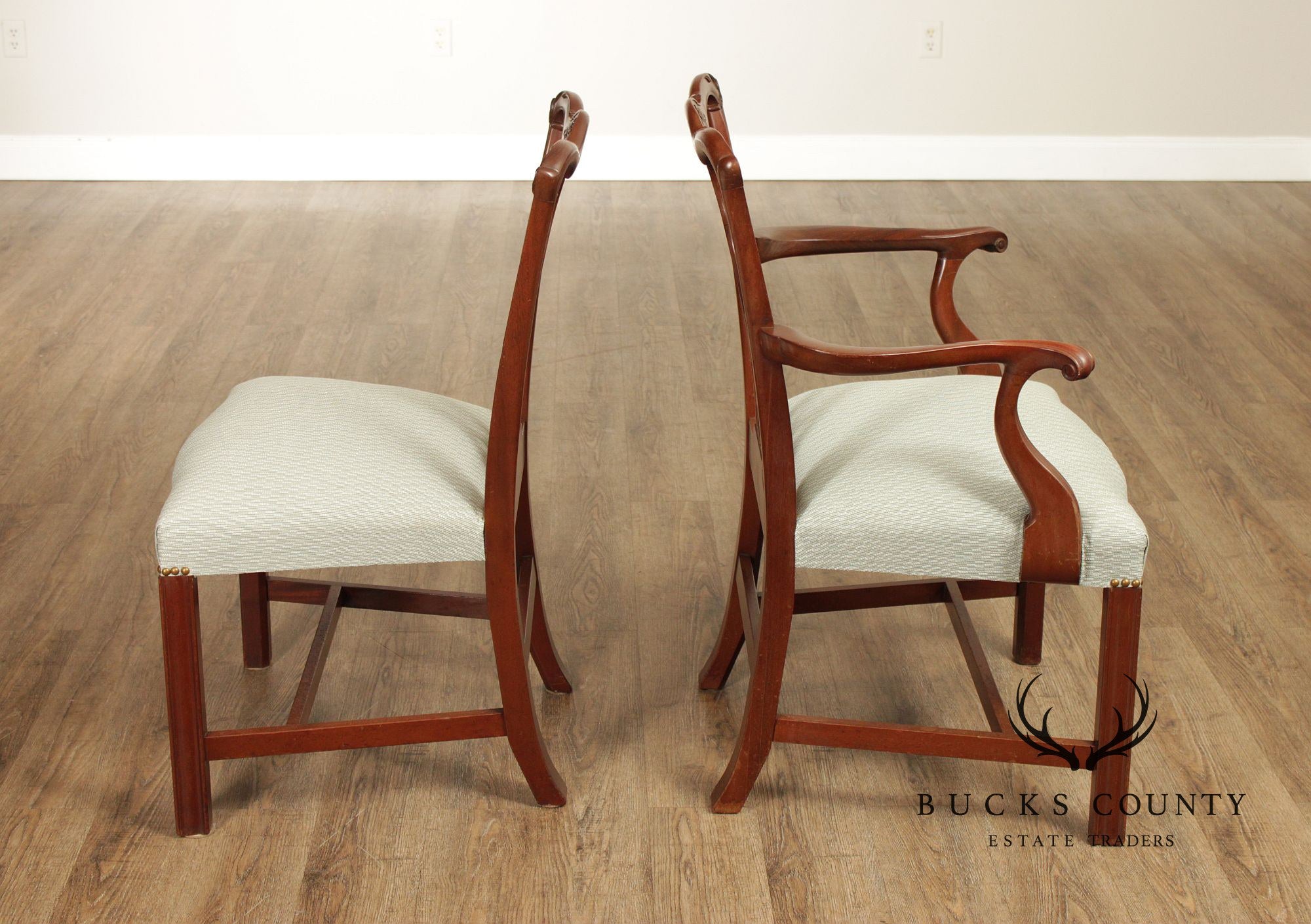 Chippendale Style Set of Six Mahogany Dining Chairs