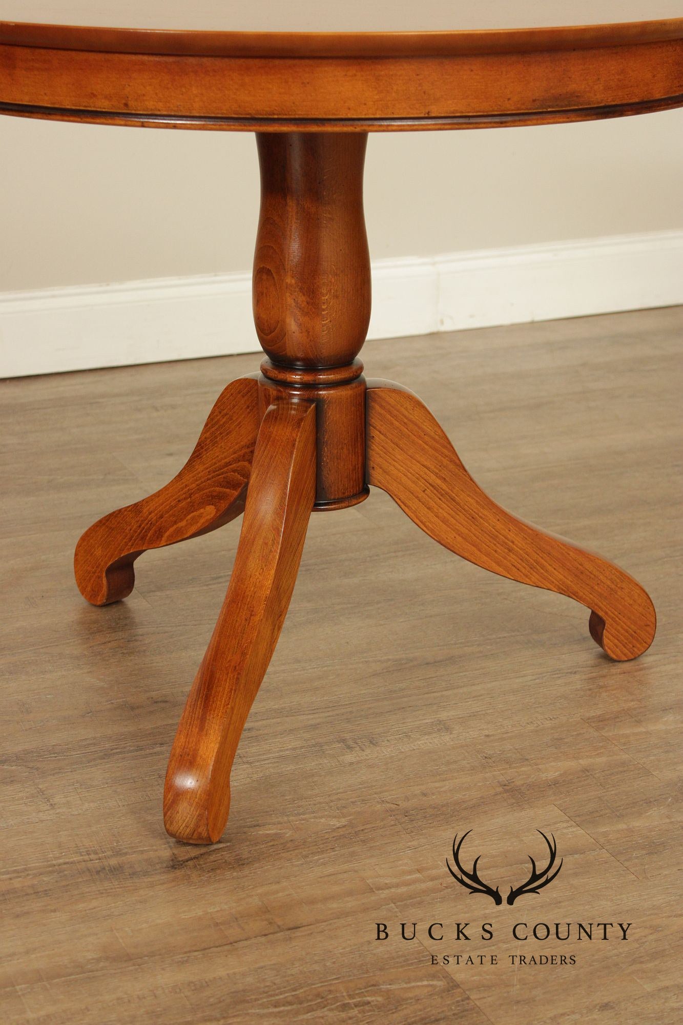 Grange France Round 33" Cherry Pedestal Side Table