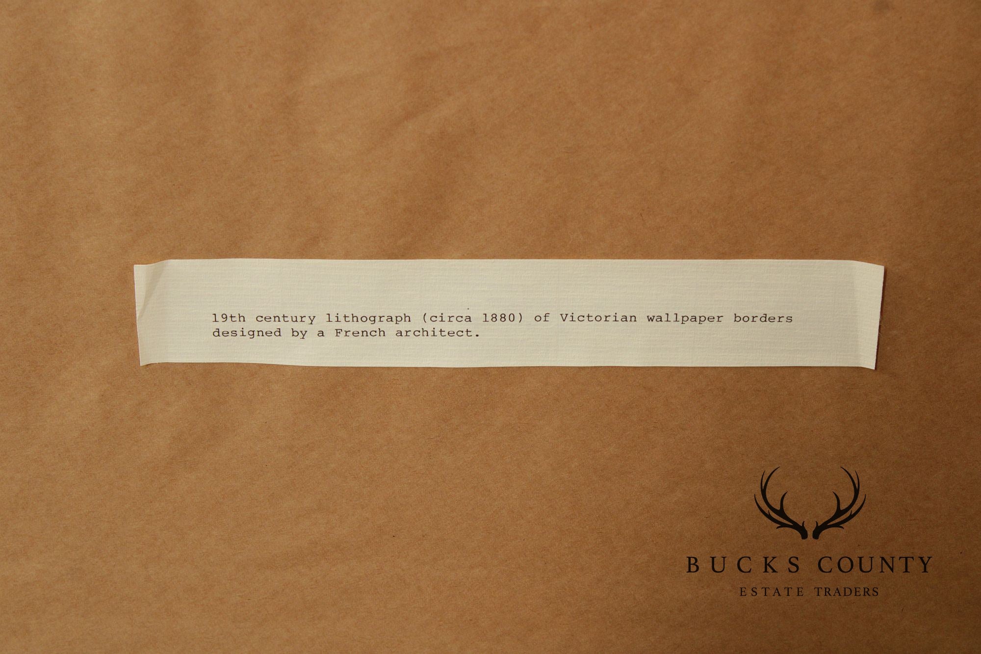 Framed Lithograph of Victorian Wallpaper Borders