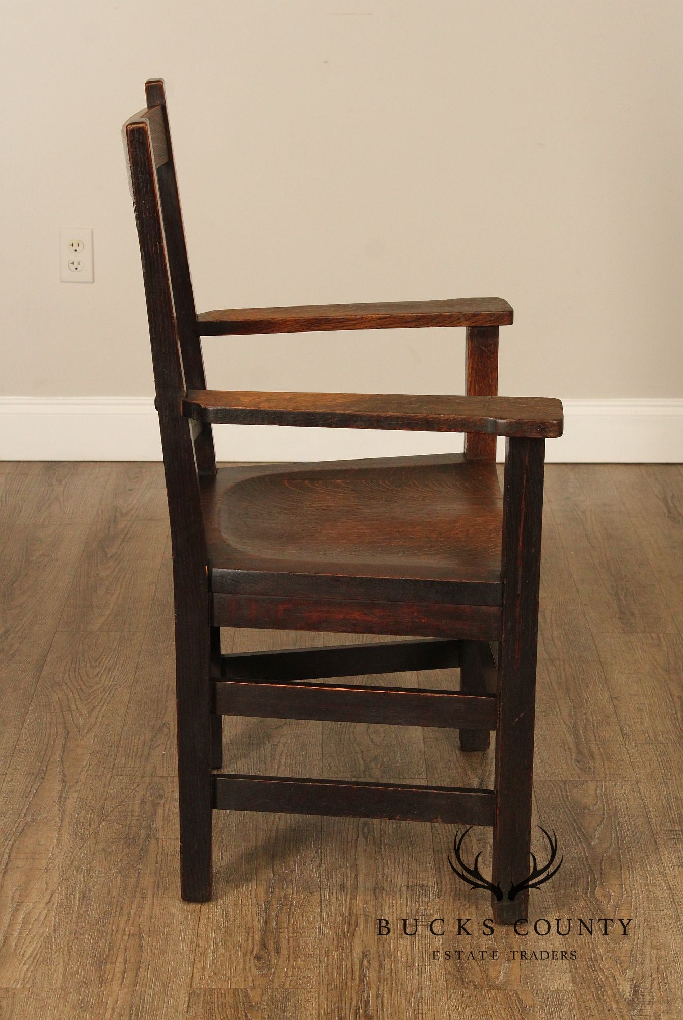 Antique Stickley Brothers Mission Oak Armchair
