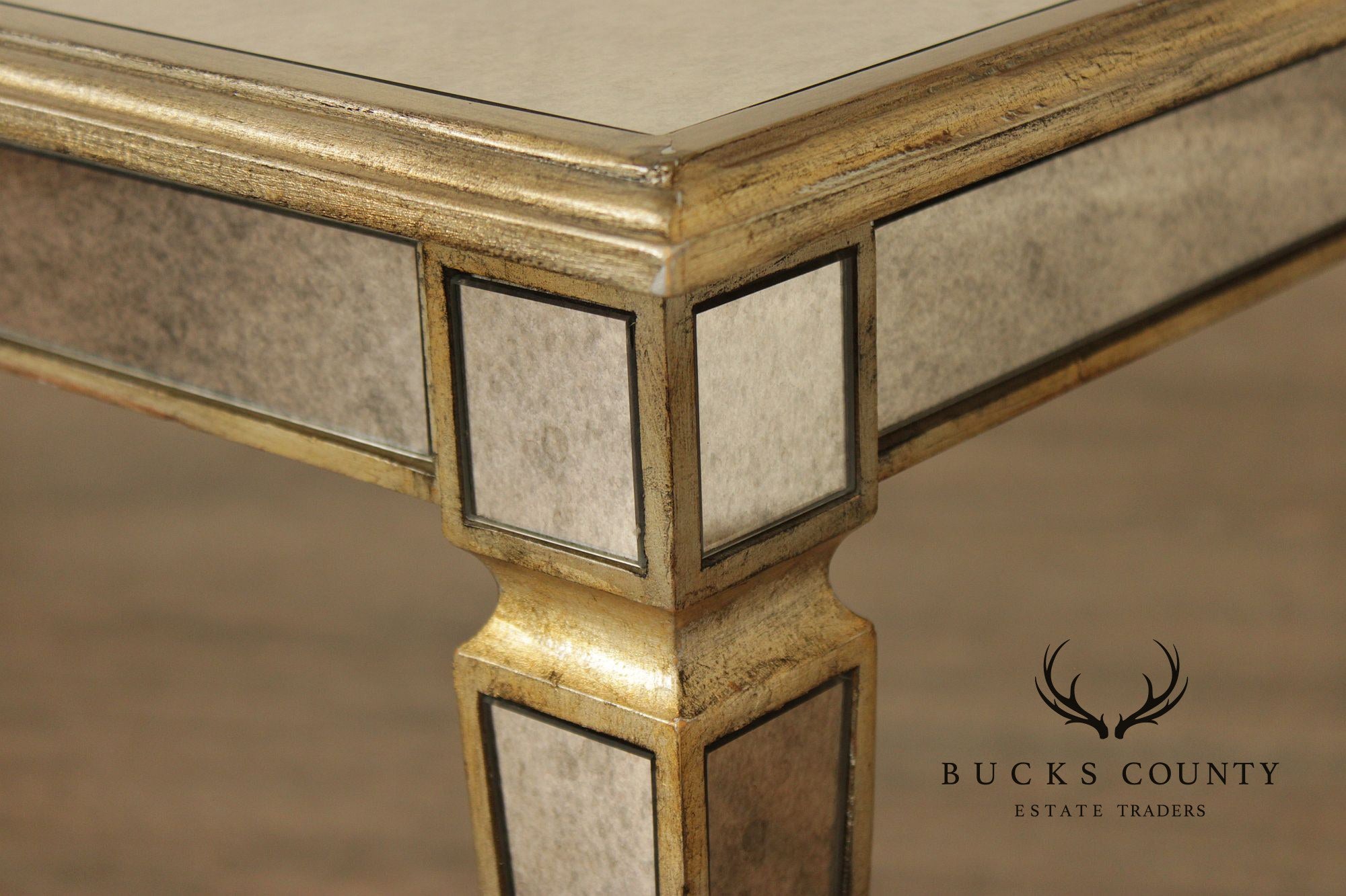 Ethan Allen Hollywood Regency Mirrored Coffee Table