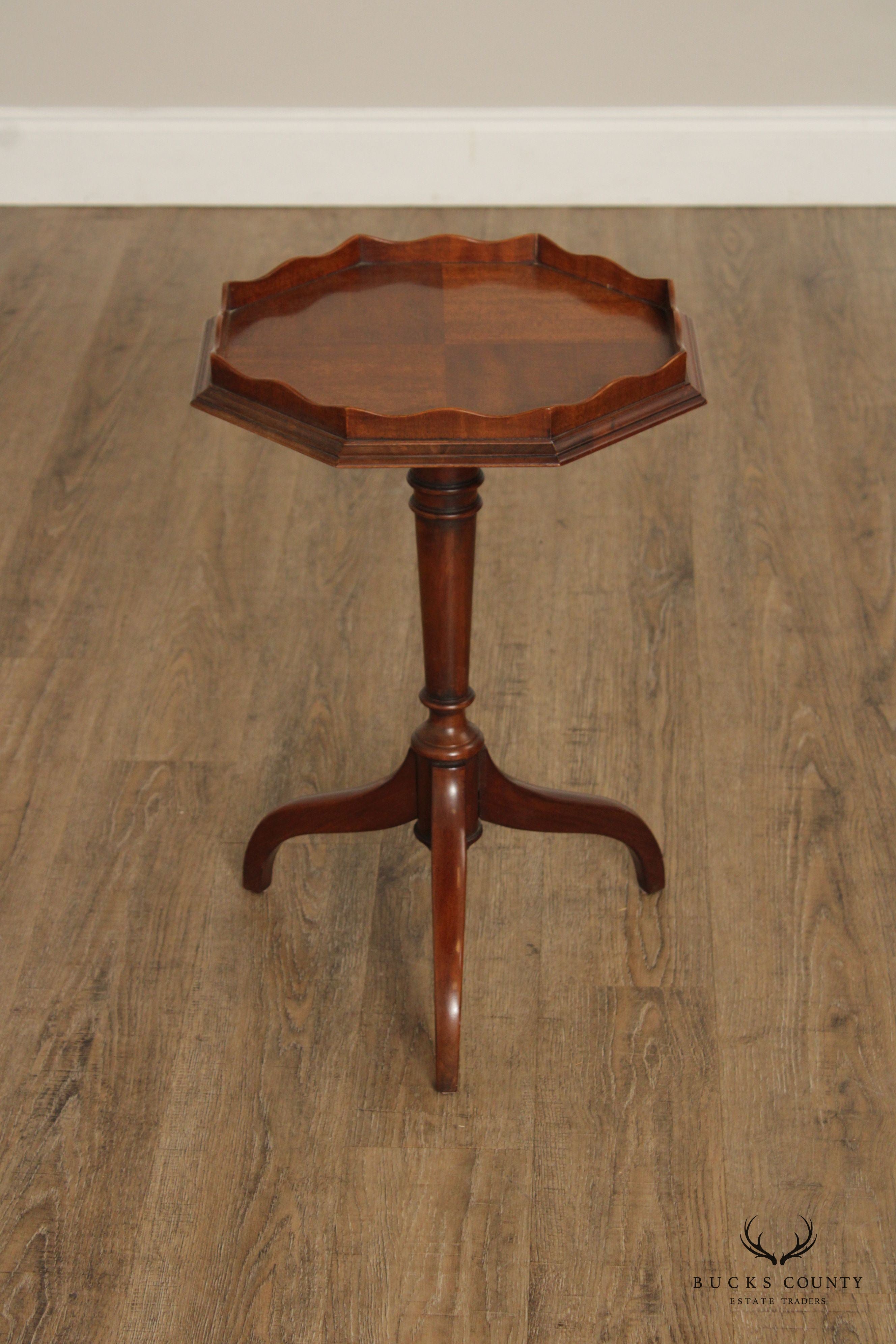 Colonial Revival Mahogany Octagonal Candlestand
