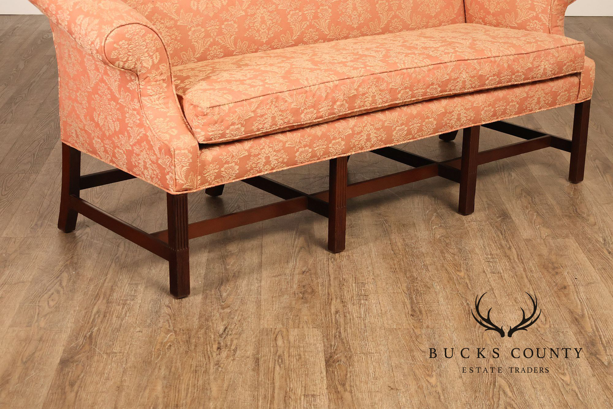 Kittinger Chippendale Style Mahogany Camel-Back Sofa Historic Newport Reproduction