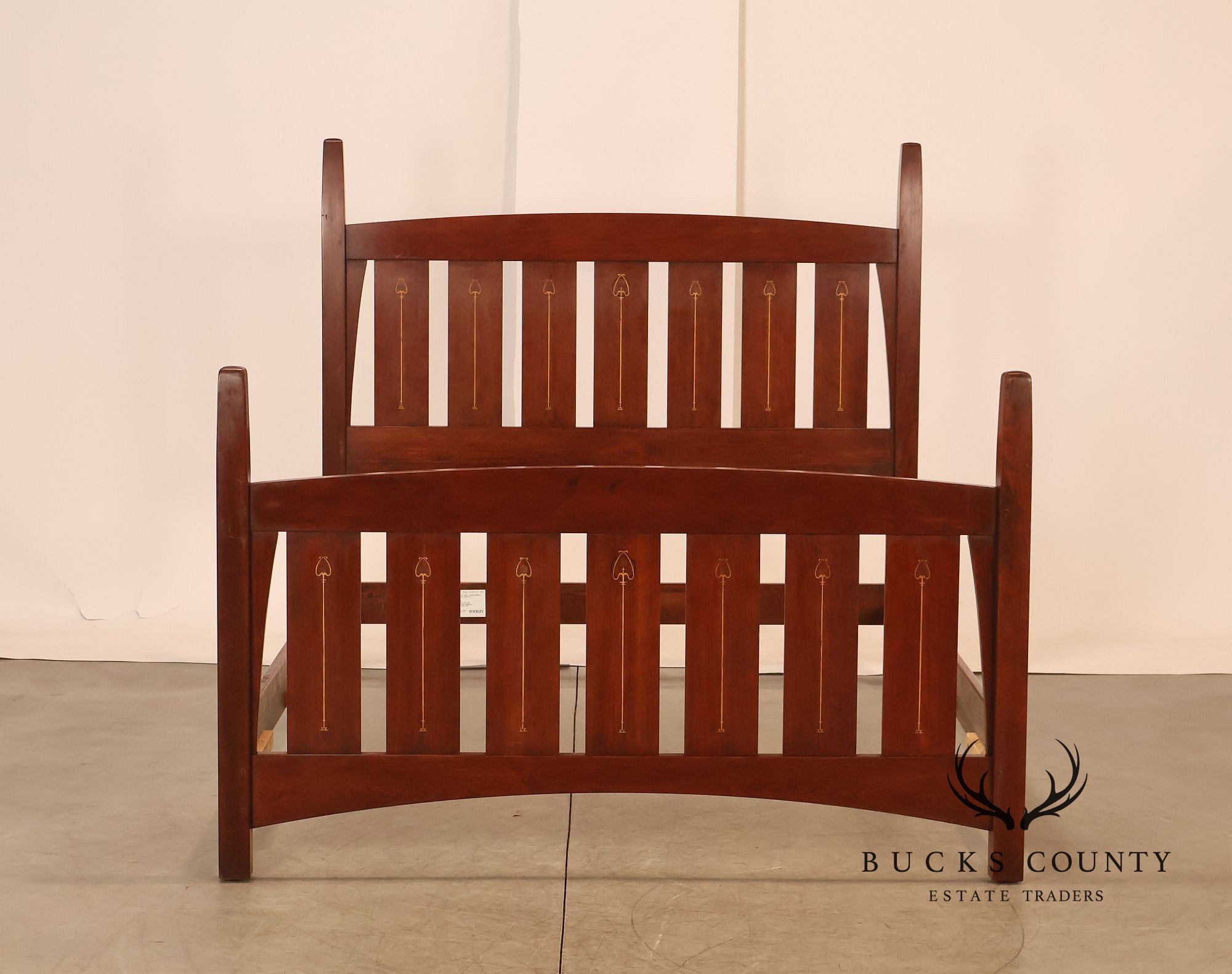 Stickley Harvey Ellis Inlaid Cherry Queen Bed
