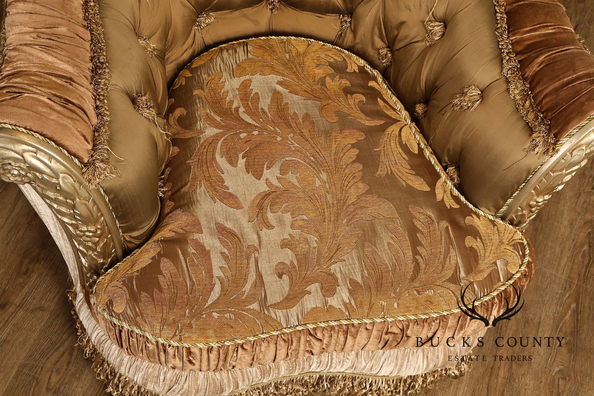 Italian Renaissance Style Upholstered Club Chair