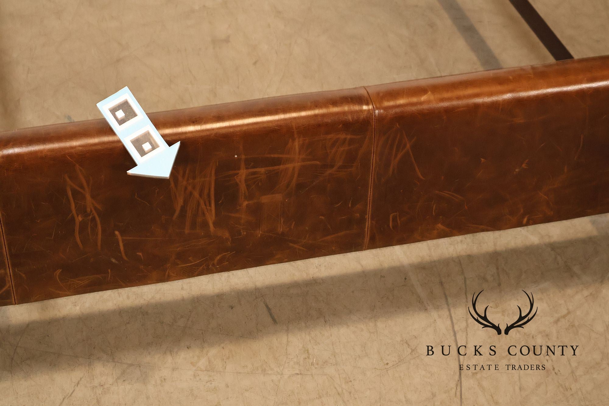 Restoration Hardware 'Churchill' Tufted Leather Queen Bed