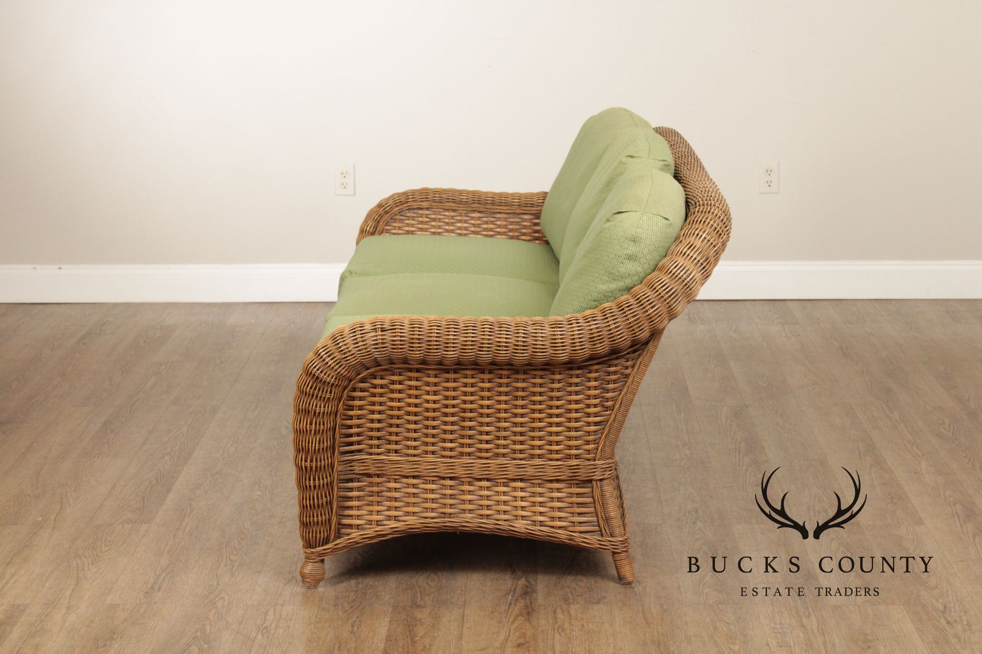 Braxton Culler Three-Seat Wicker Sofa