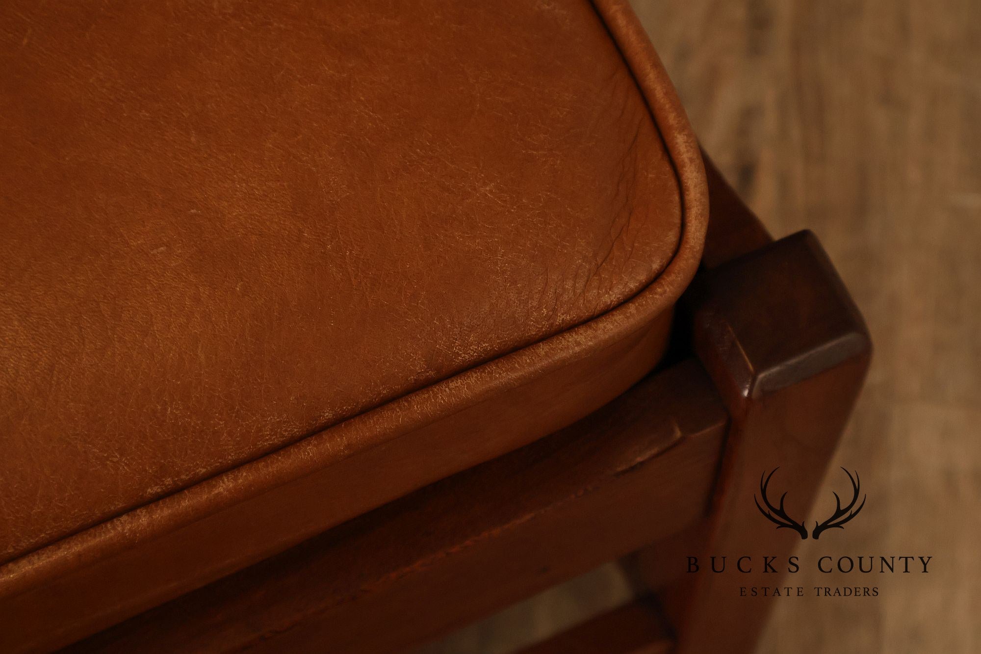 Mission Style Oak And Leather Dining Chairs
