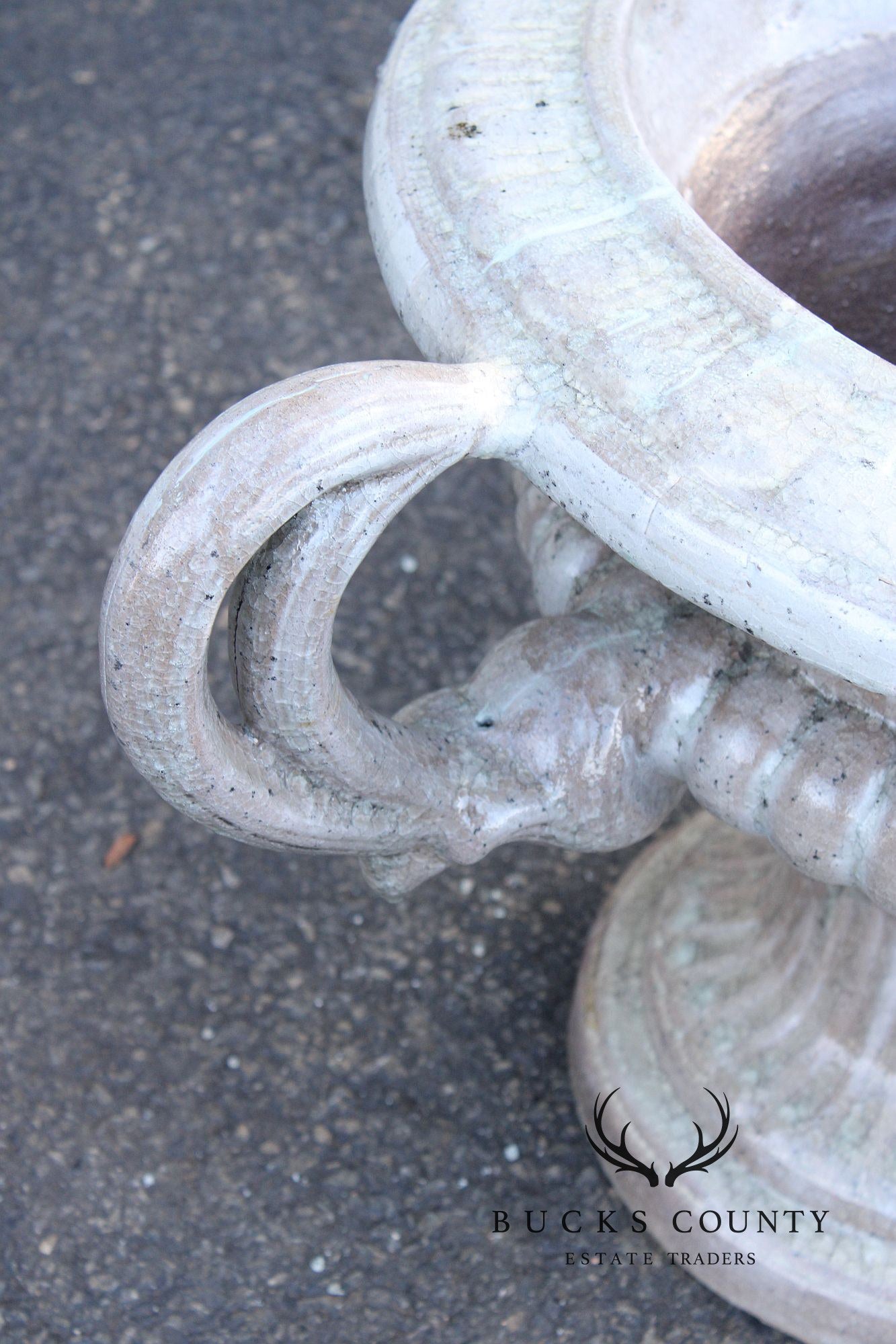Classical Style Glazed Terracotta Garden Urn Planter