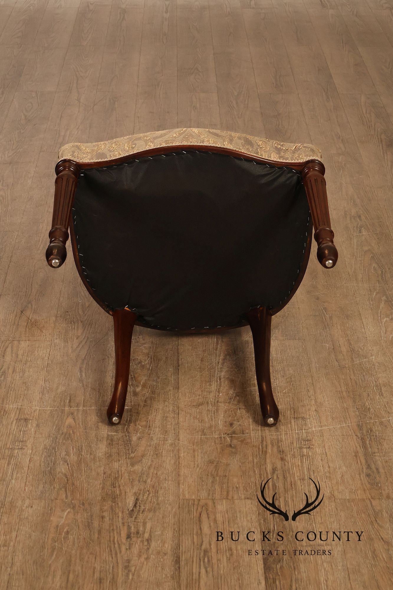 Hepplewhite Inspired Set Of Eight Mahogany Carved Oval Back Dining Chairs