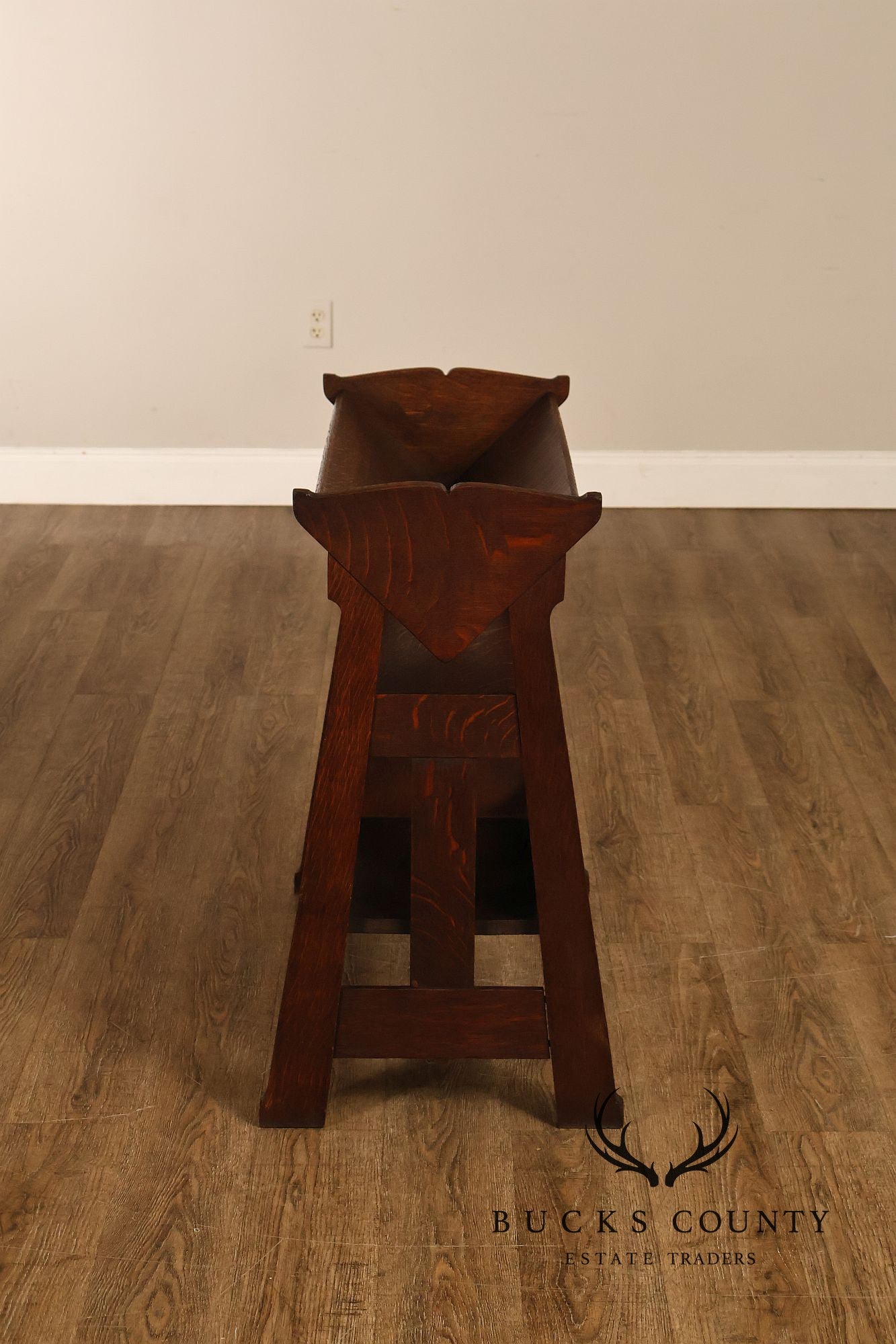 Antique Stickley Brothers No. 4657 Mission Oak Book Rack