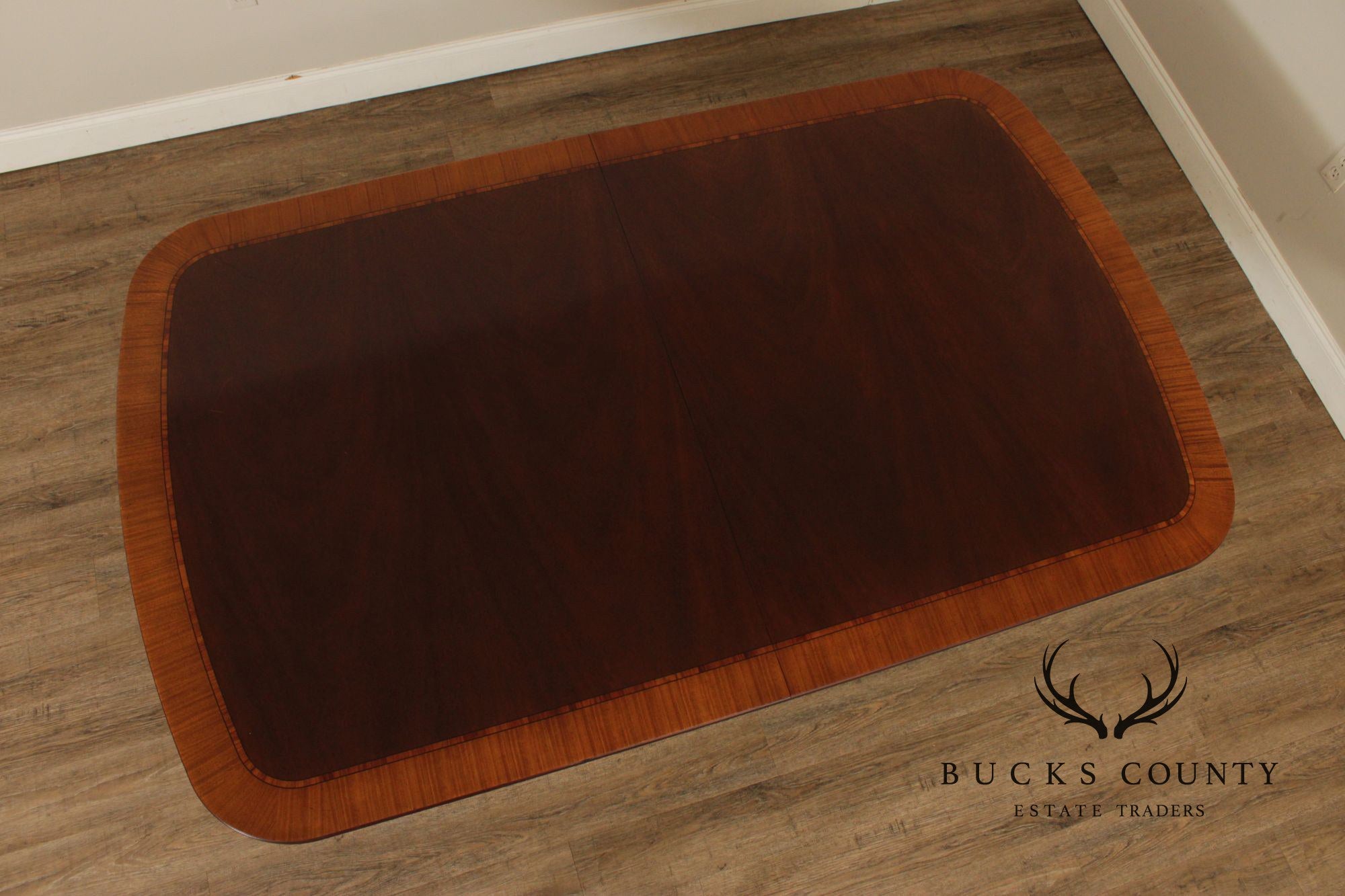 Baker Regency Style Mahogany Double Pedestal Dining Table